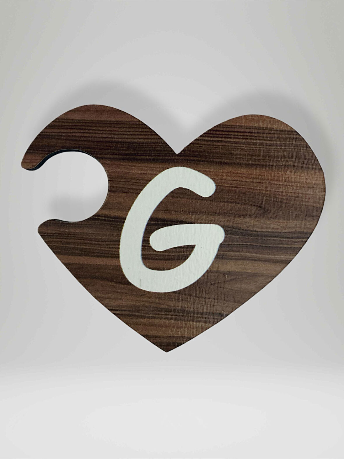 G Harfi (Sağ Parça) – Ahşap Puzzle Kalp Harf Magnet – Buzdolabı Süsü – İkili Uyumlu (kod:1005)