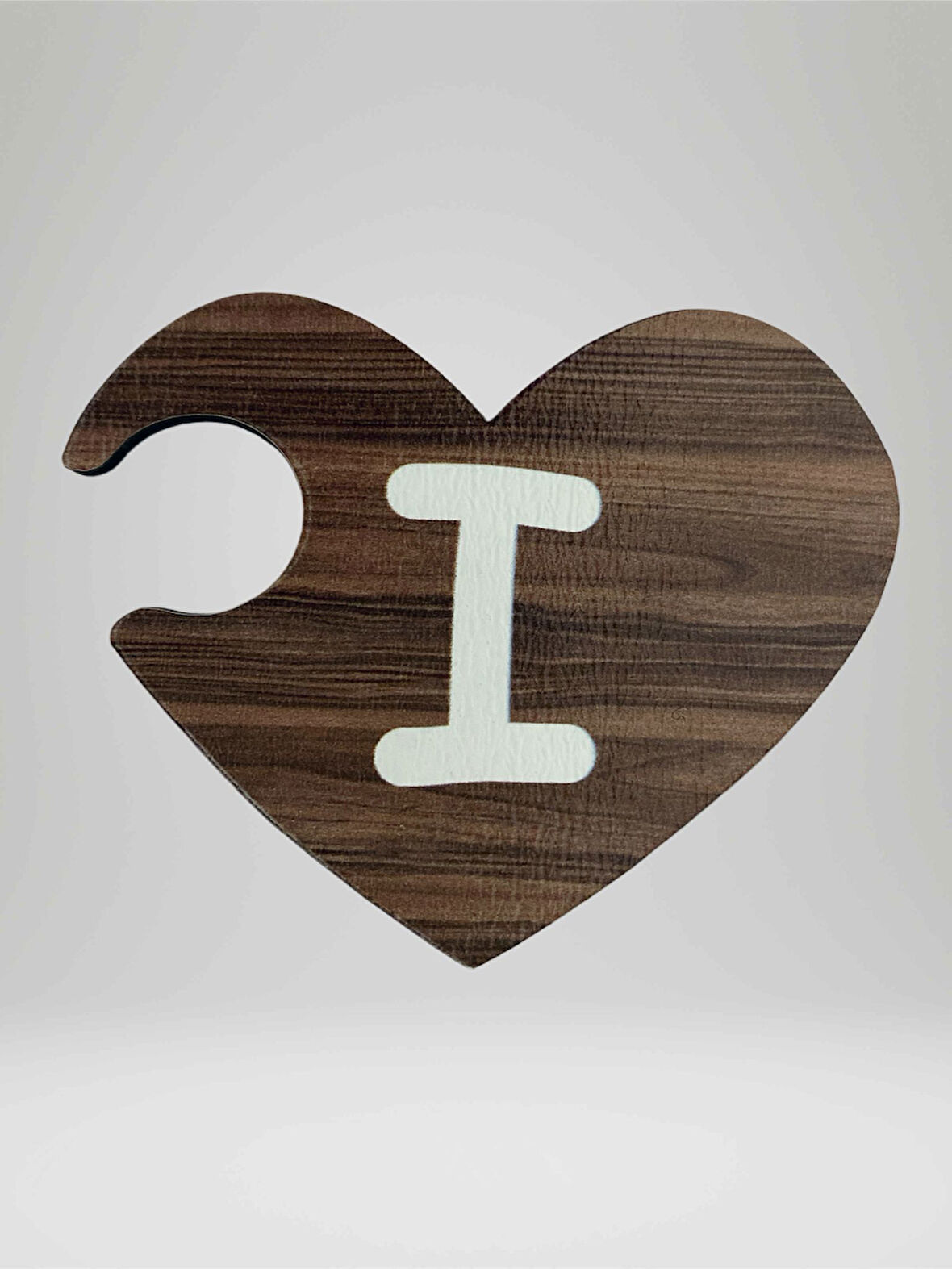 I Harfi (Sağ Parça) – Ahşap Puzzle Kalp Harf Magnet – Buzdolabı Süsü – İkili Uyumlu (kod:1011)