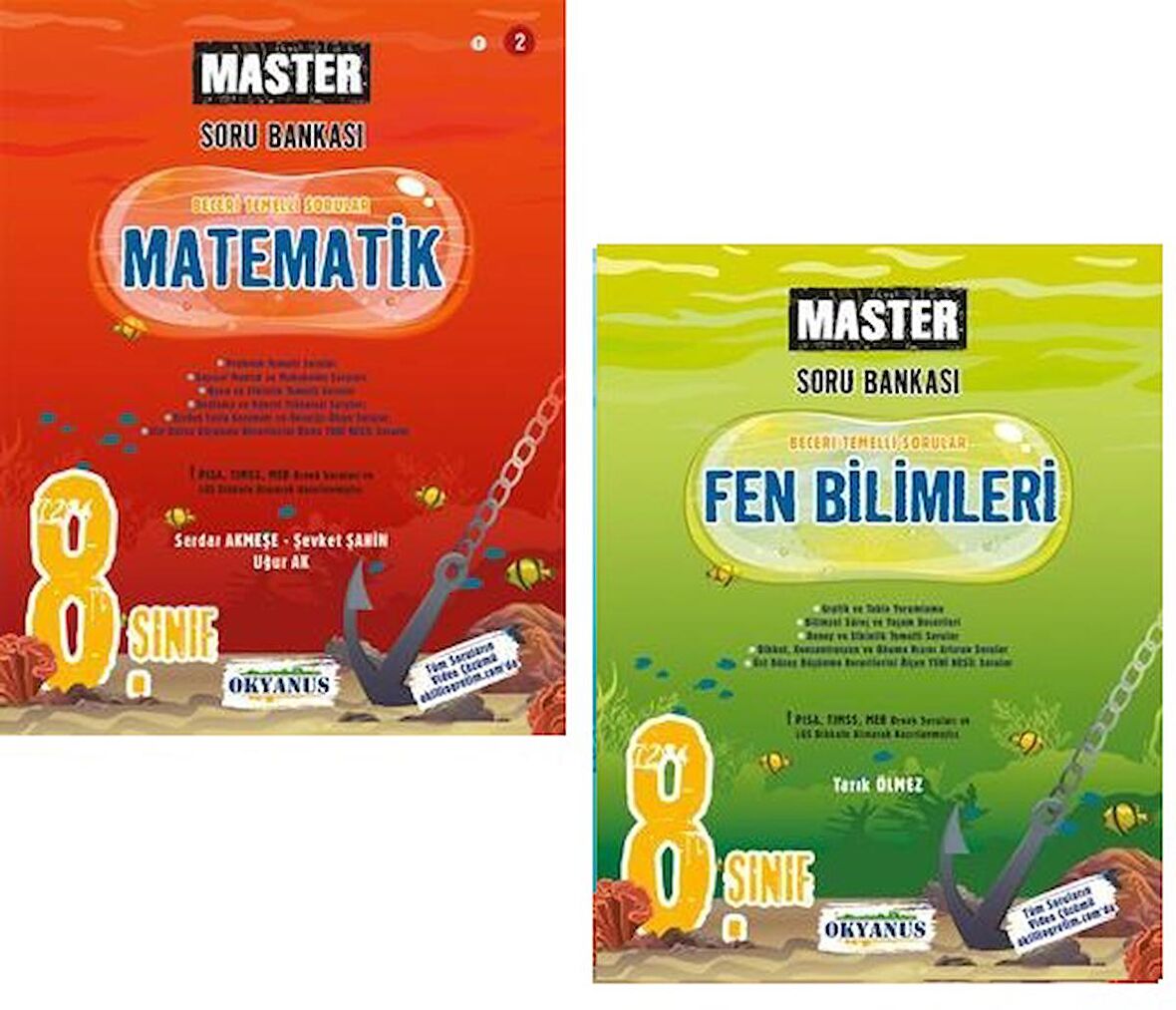 Okyanus 8. Sınıf Matematik Fen Bilimleri Master Soru Bankası Seti 2023