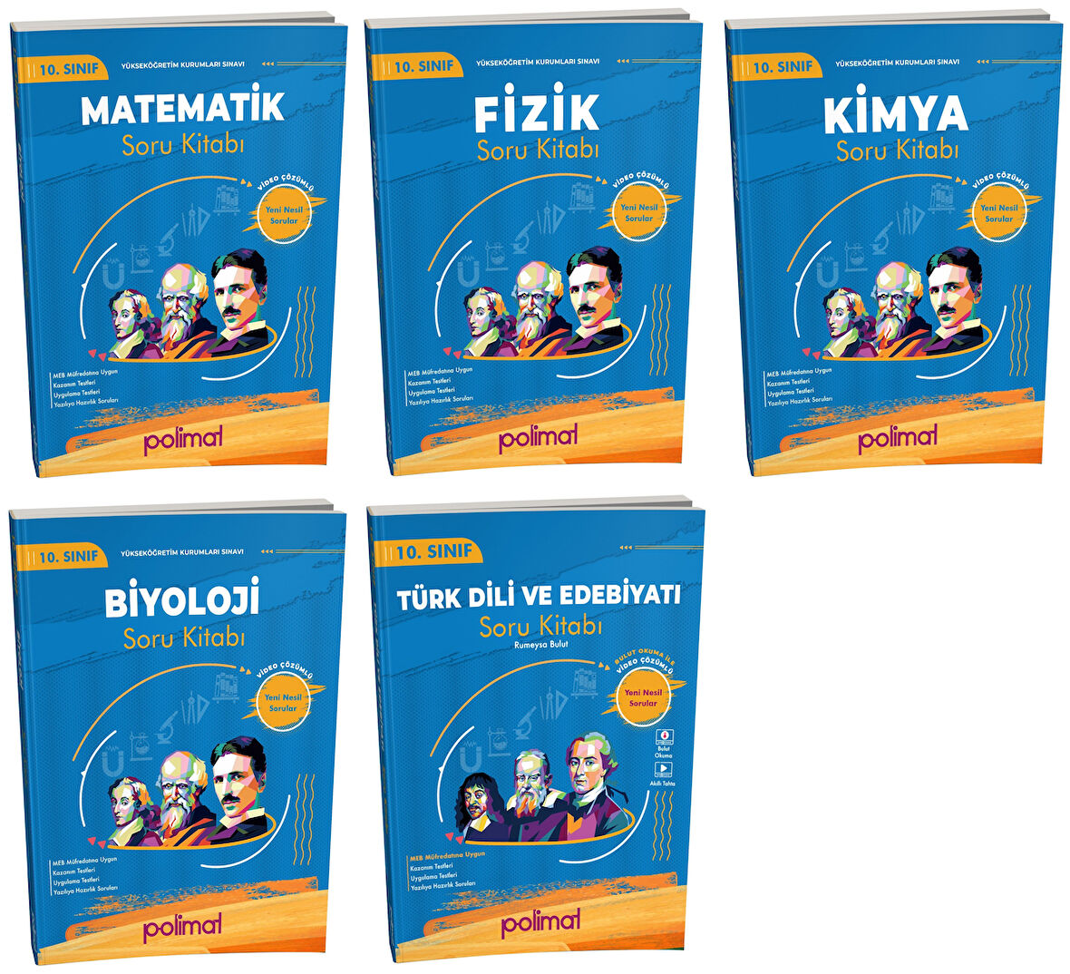 Polimat 2025 10. Sınıf Sayısal Soru Kitabı Seti 5 Kitap