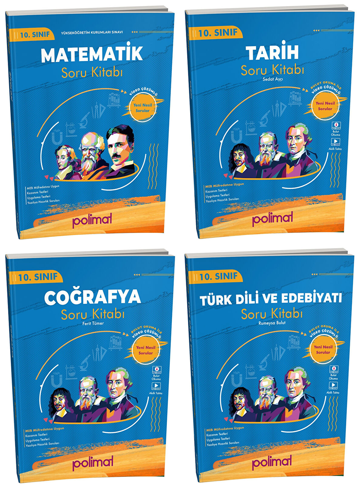 Polimat 2025 10. Sınıf Eşit Ağırlık Soru Kitabı Seti 4 Kitap
