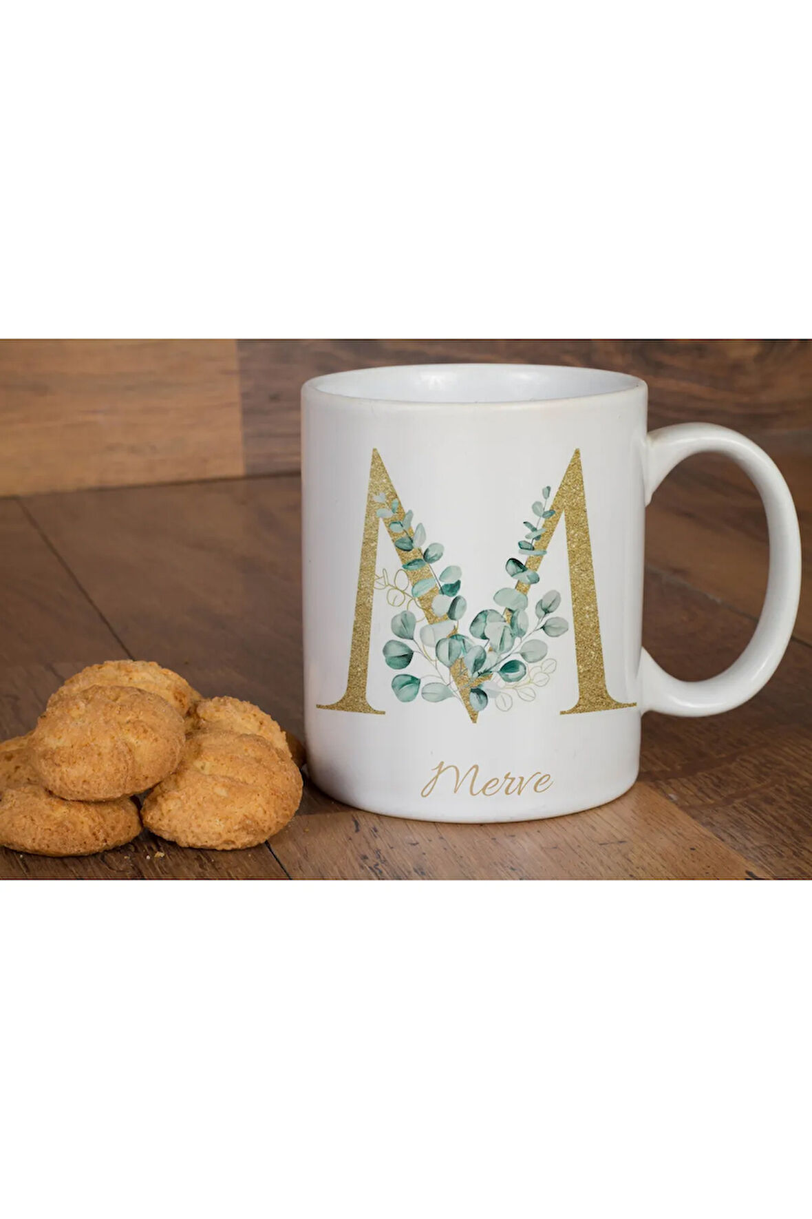 Kişiye Özel Harf  ve İsim Yazdırılabilir Baskılı Kupa Barkdak