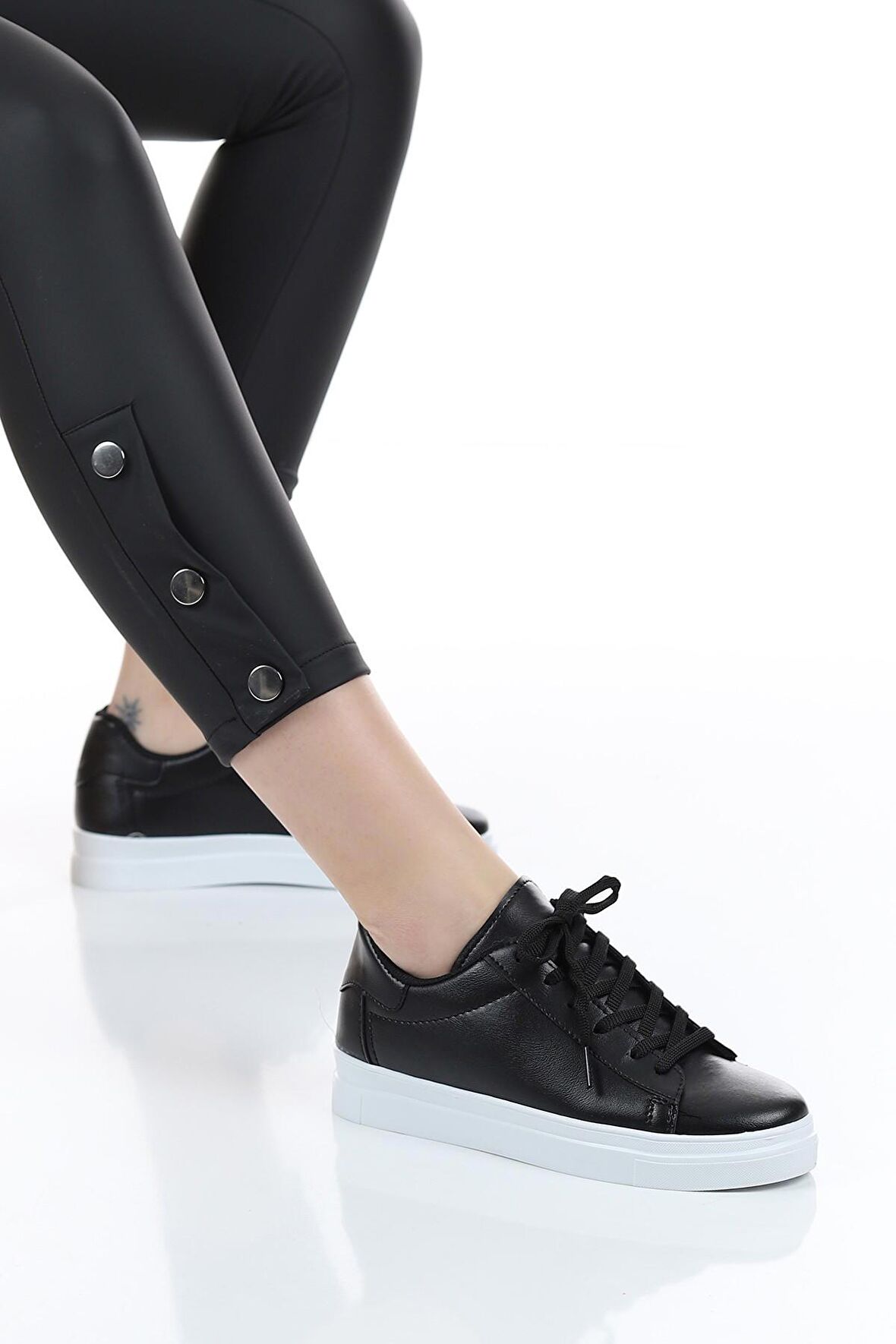 kadın sneaker bağcıklı rahat spor ayakkabı