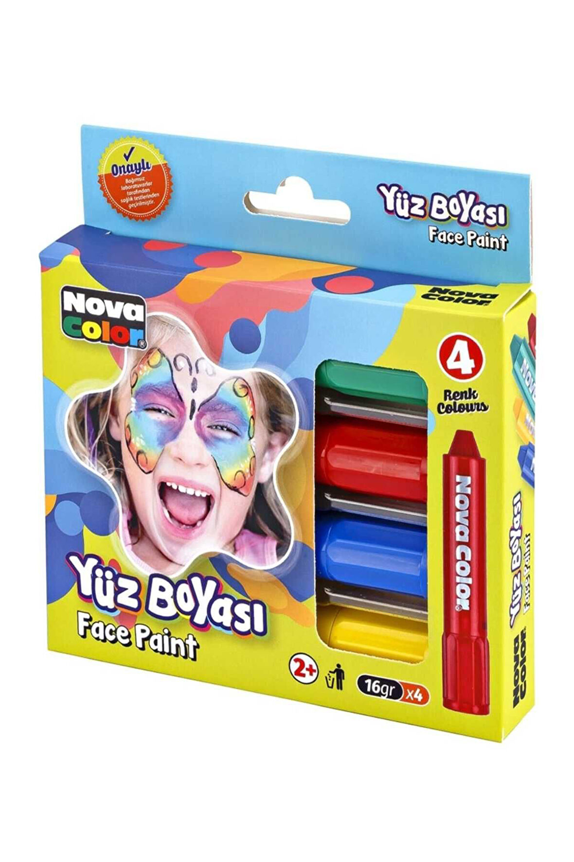 Yüz boyası 4 lü set  yeni nesil