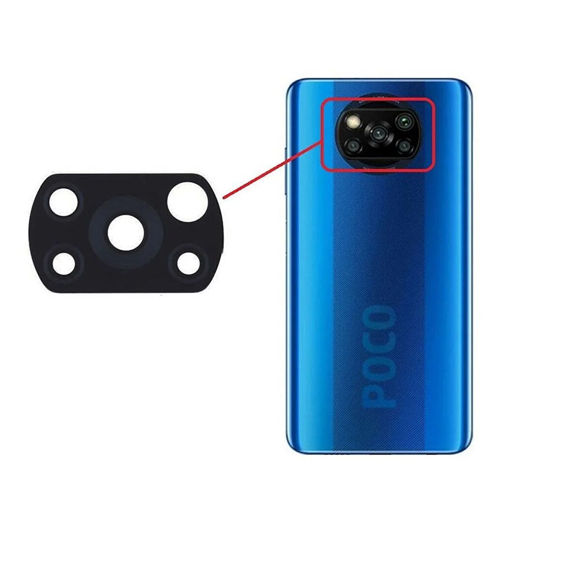 Pocophone X3 İle Uyumlu Kamera Camı