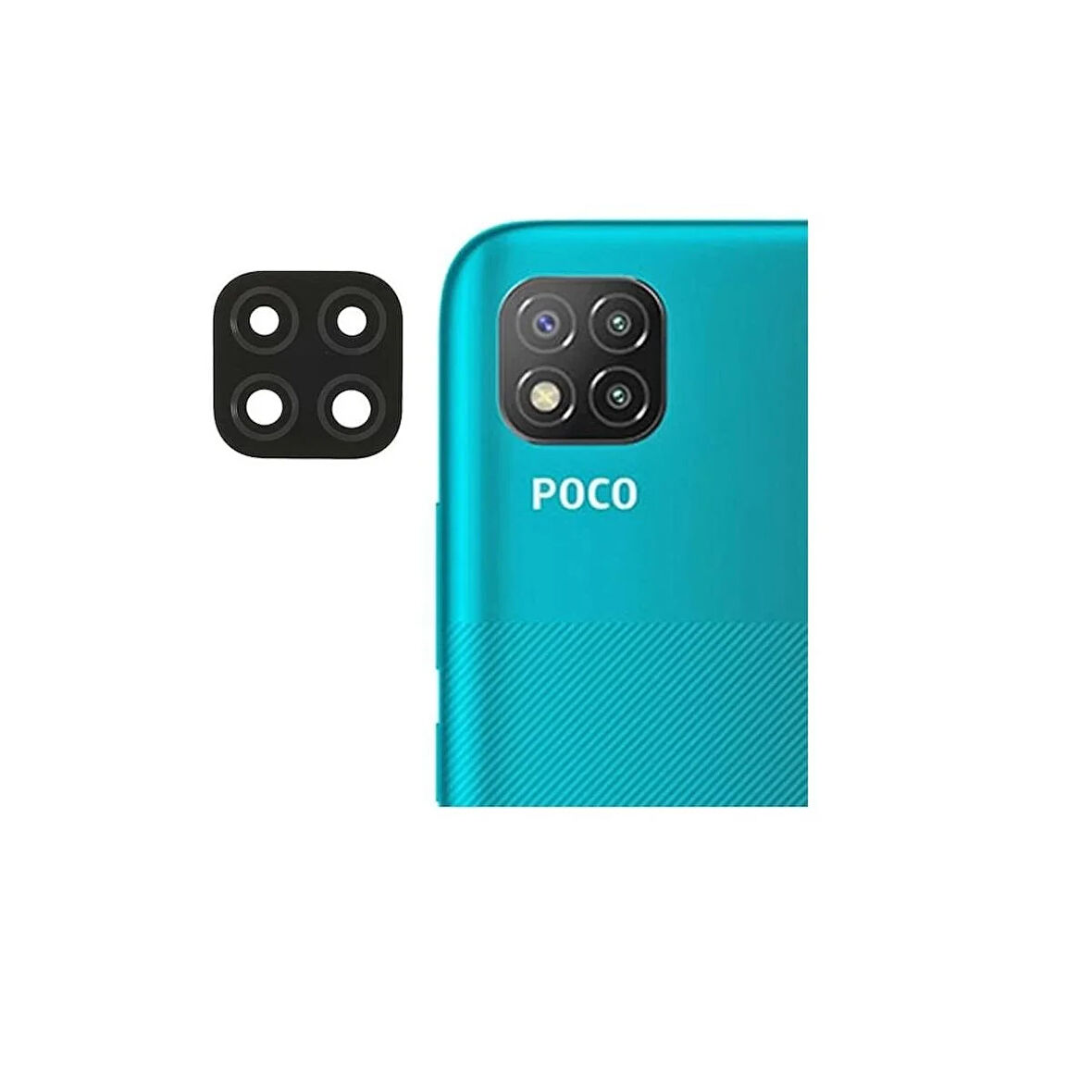 Pocophone C3 İle Uyumlu Kamera Camı