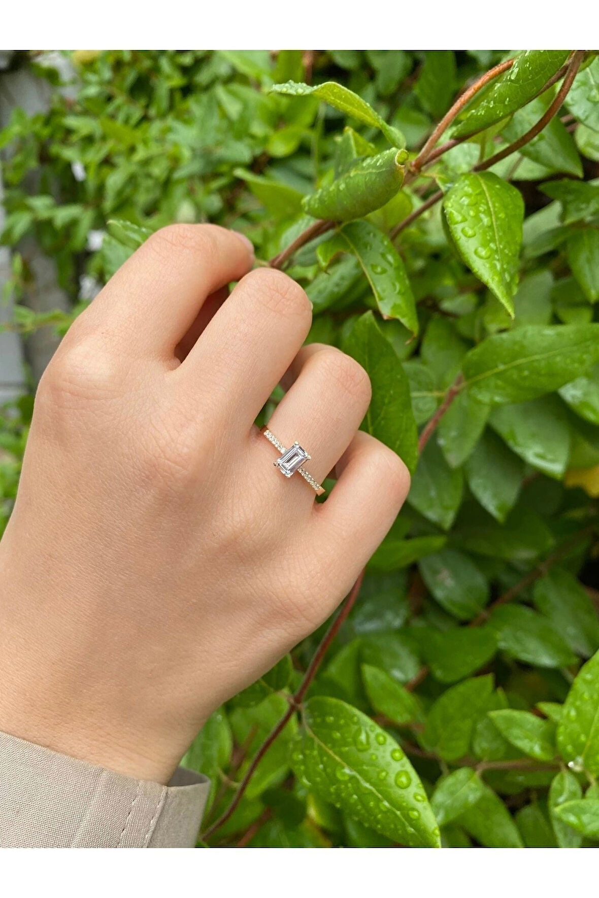 Minimal Baget Tektaş Altın Yüzük