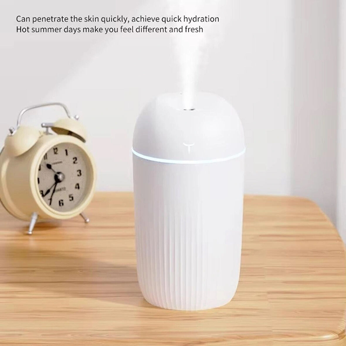 USB Mini Hava Nemlendirici - Sessiz Çalışma, Renkli LED Işık, Taşınabilir Aromaterapi Difüzör 