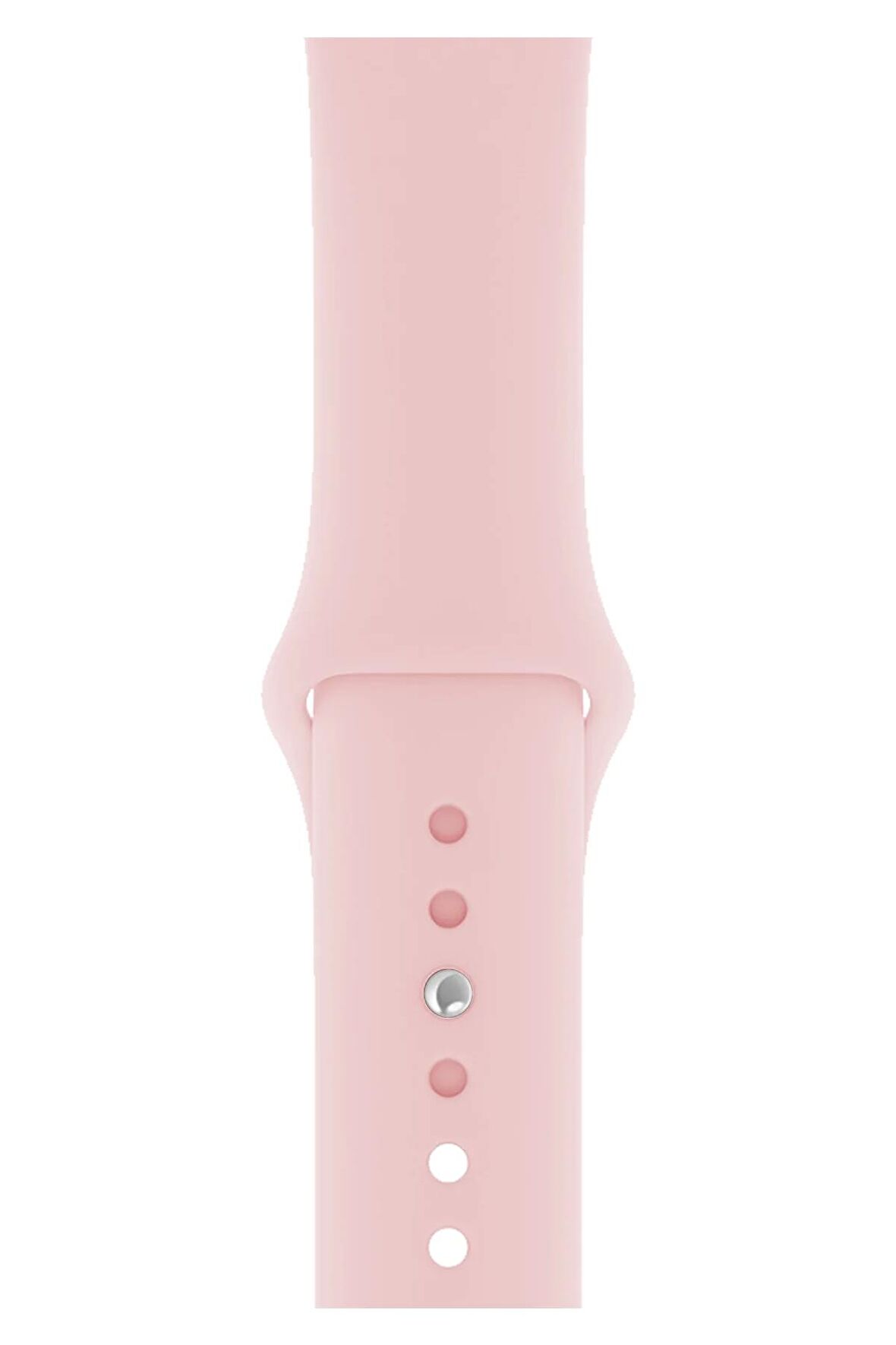 Watch 2 3 4 5 6 7 8 9 Se 38 40 41mm Uyumlu Spor Silikon Kordon Kum Pembe 