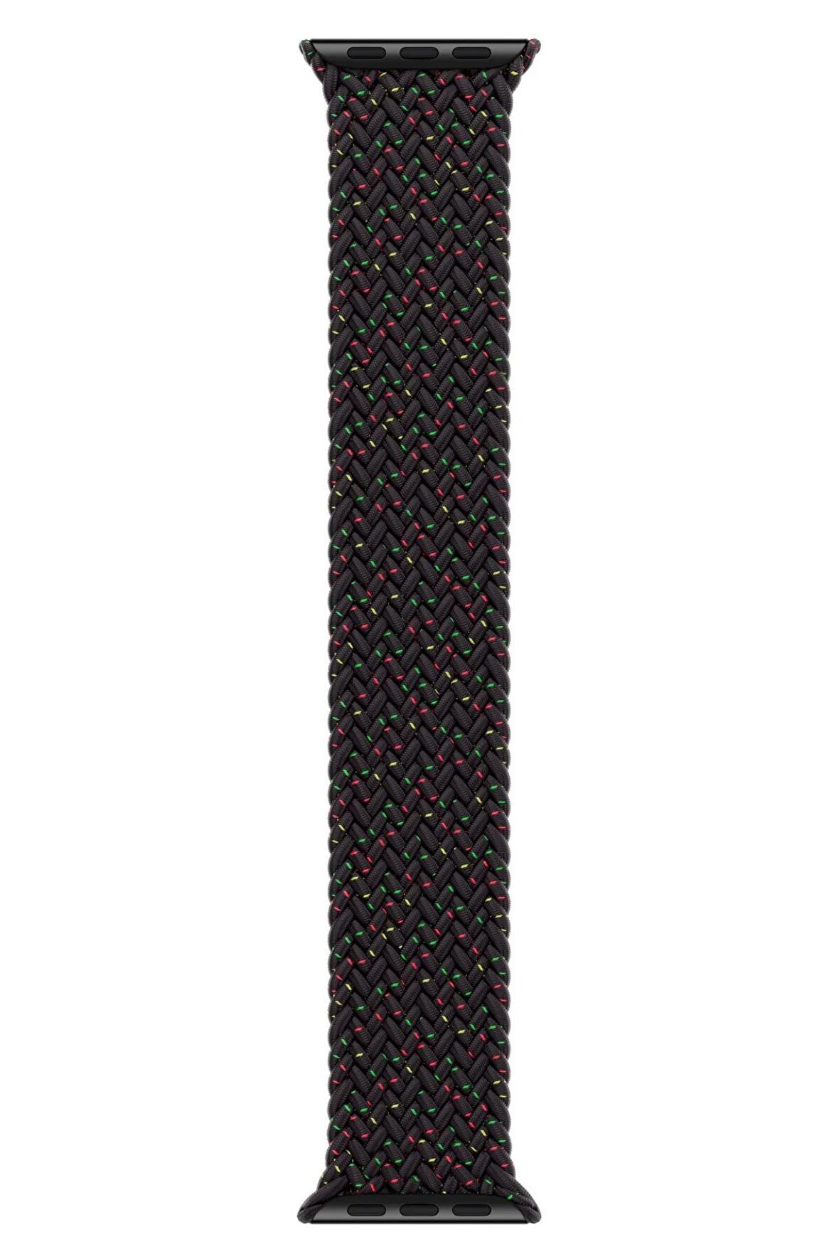 Watch 2 3 4 5 6 7 8 9 Se 38 40 41mm Uyumlu Örgü Loop Kordon Black Hued Small Beden
