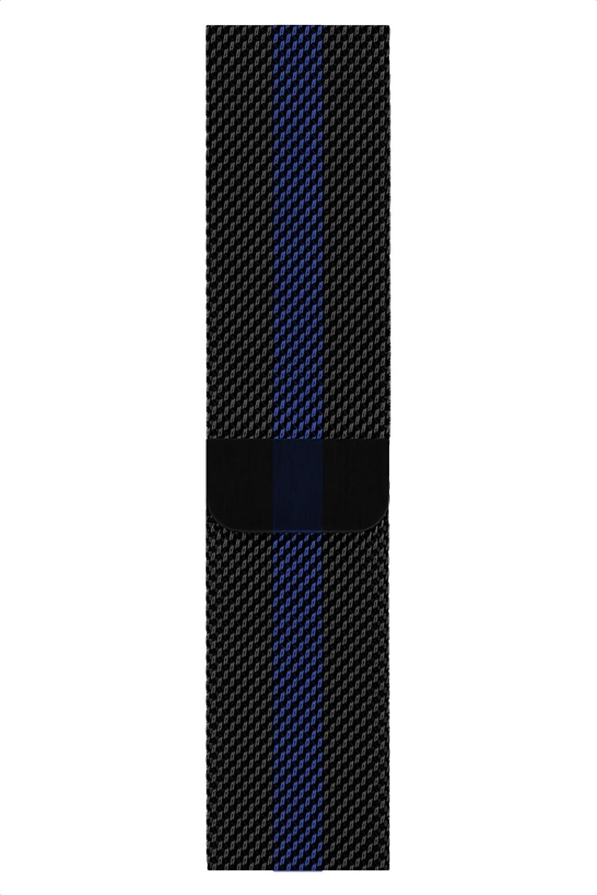 Watch 2 3 4 5 6 7 8 9 Se 38 40 41mm Uyumlu Milano Çelik Kordon Blue Road