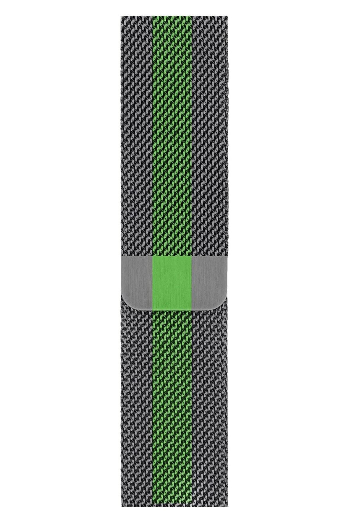 Watch 2 3 4 5 6 7 8 9 Se 38 40 41mm Uyumlu Milano Çelik Kordon Green Road