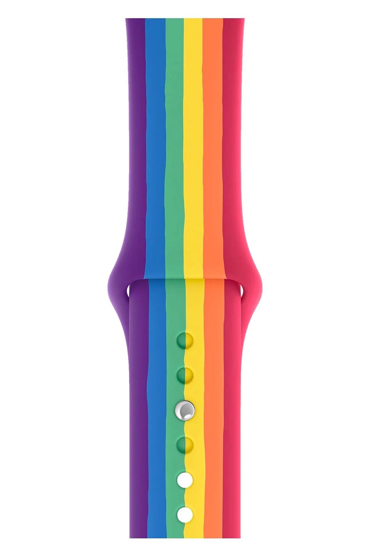 Watch 2 3 4 5 6 7 8 9 Se 42 44 45 49mm Uyumlu Spor Silikon Kordon Rainbow 