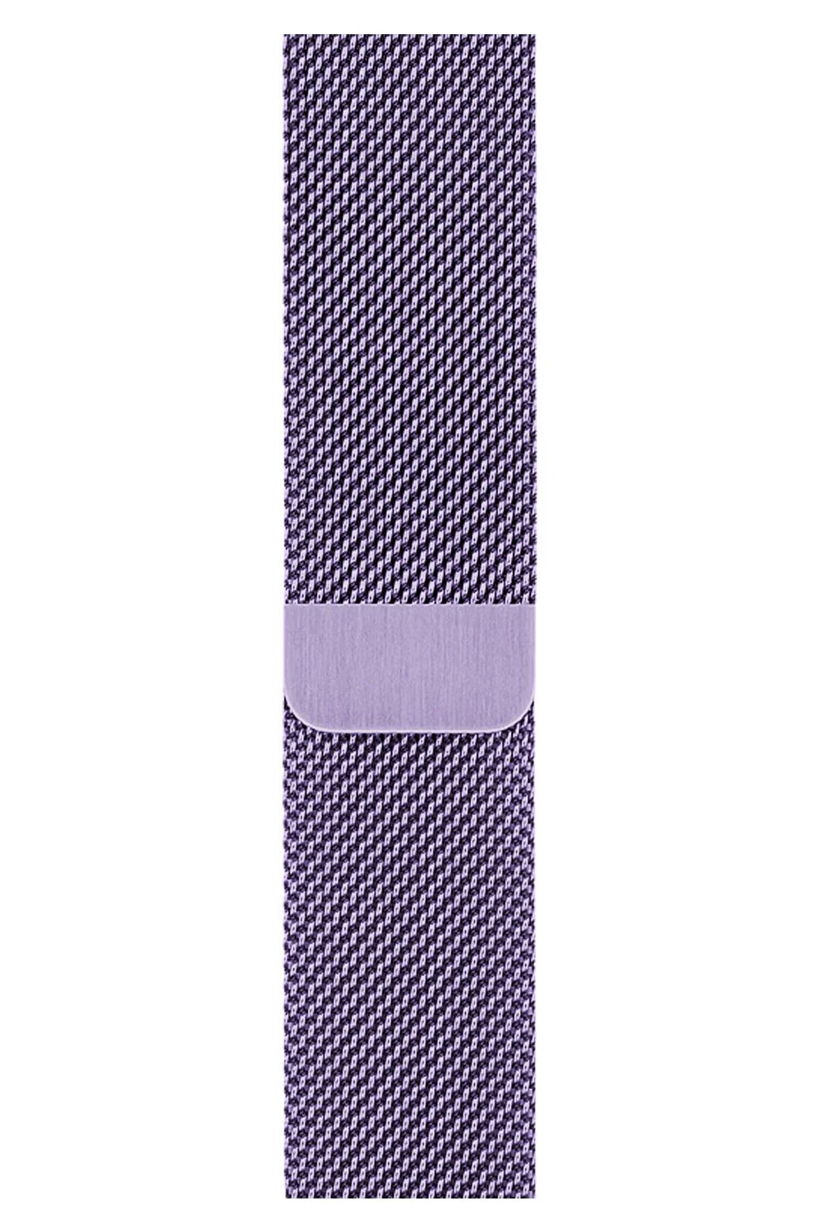 Watch 2 3 4 5 6 7 8 9 Se 42 44 45 49mm Uyumlu Milano Çelik Kordon Purple
