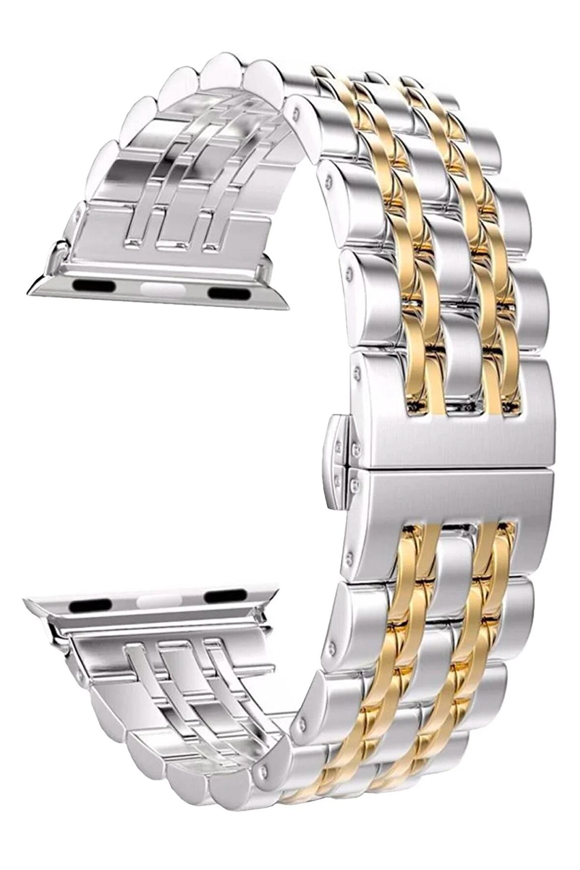 Watch 2 3 4 5 6 7 8 9 Se 42 44 45 49mm Uyumlu Steel Çelik Kordon Gold 