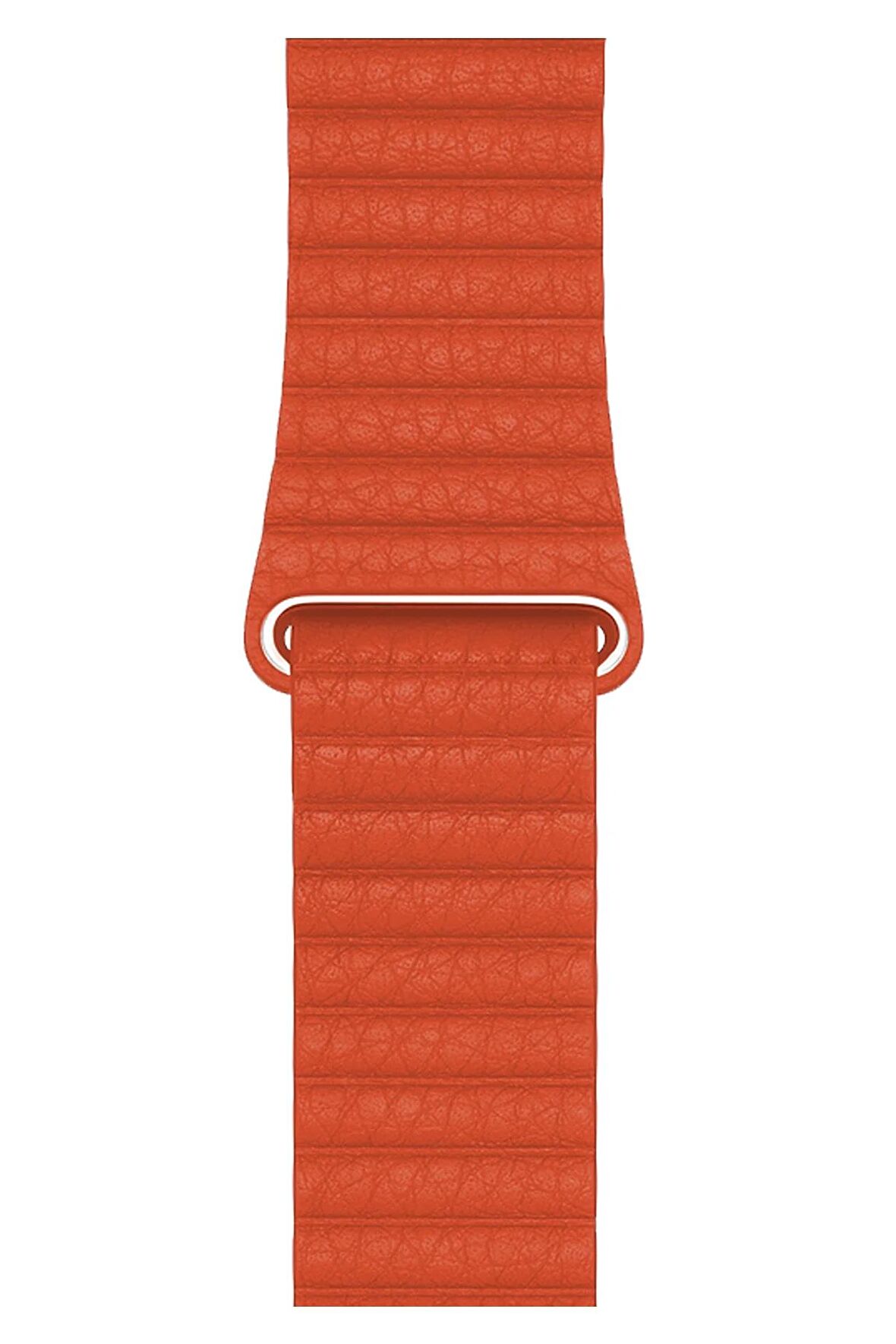 Watch 2 3 4 5 6 7 8 9 Se 42 44 45 49mm Uyumlu Klasik Deri Kordon Turuncu
