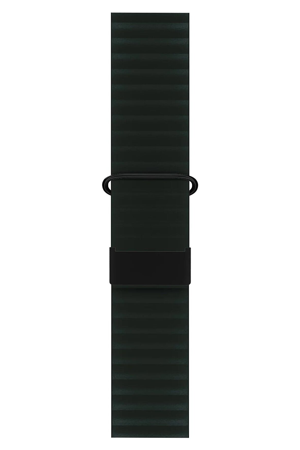Watch 2 3 4 5 6 7 8 9 Se 42 44 45 49mm Uyumlu Mıknatıslı Deri Kordon Koyu Yeşil Kayış