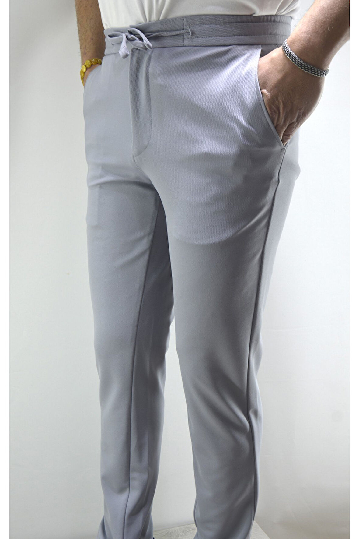 ÖRME JOGGER PANTOLON GRİ