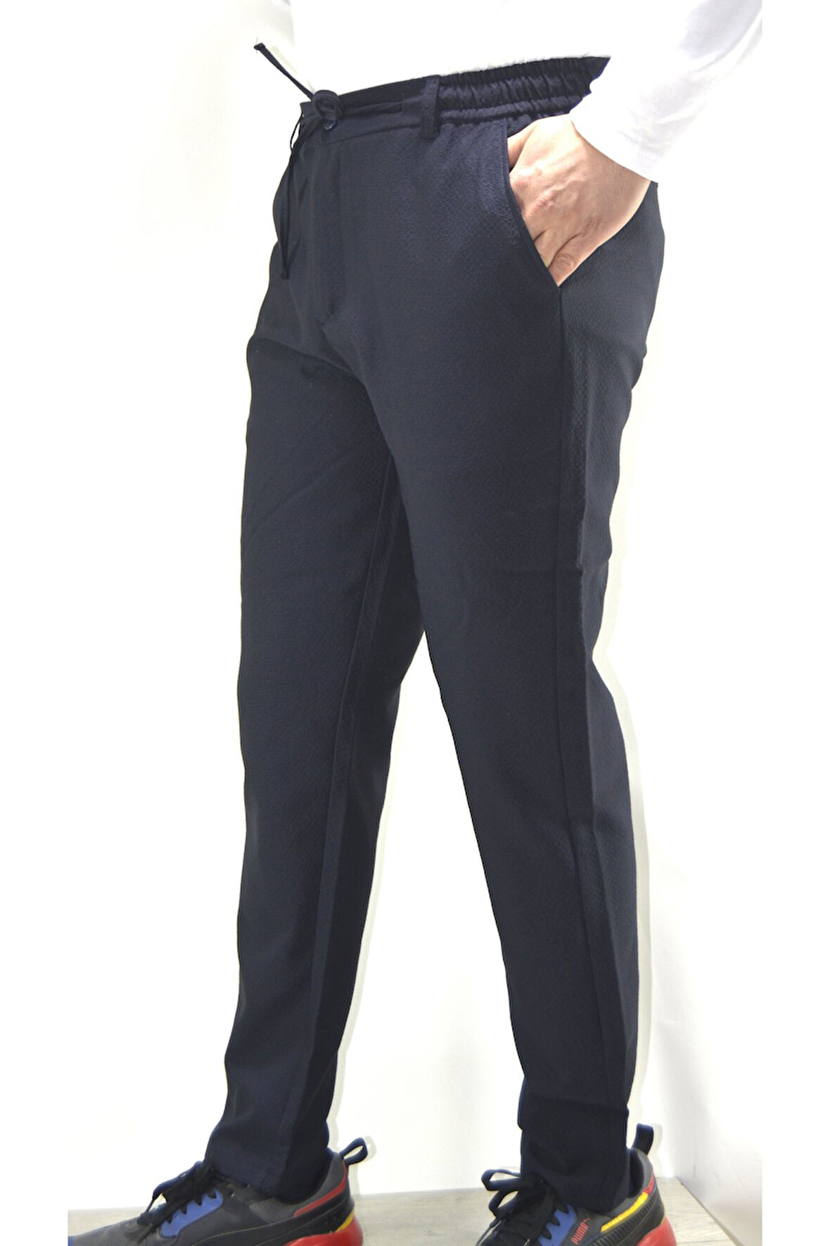 Manjogger Gofre Jogger Pantolon Lacivert