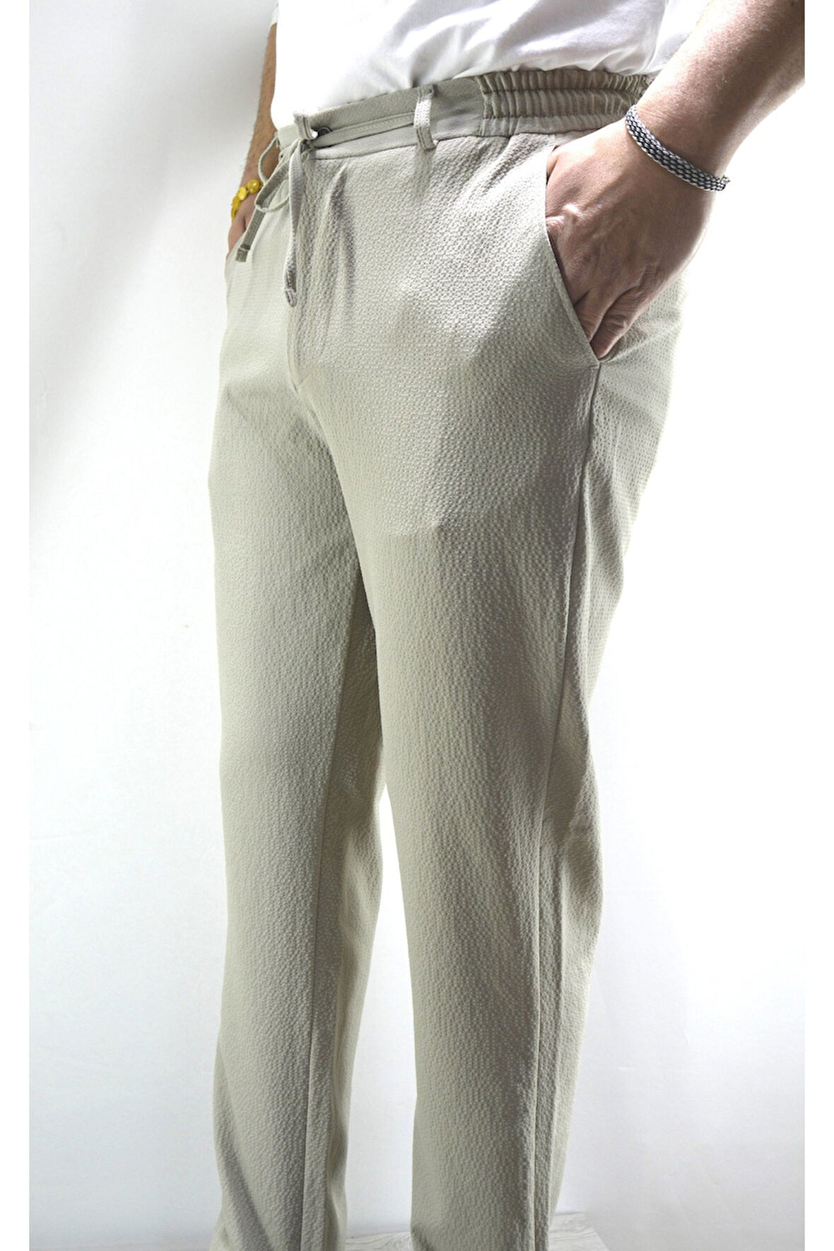 Manjogger Gofre Jogger Pantolon Gri