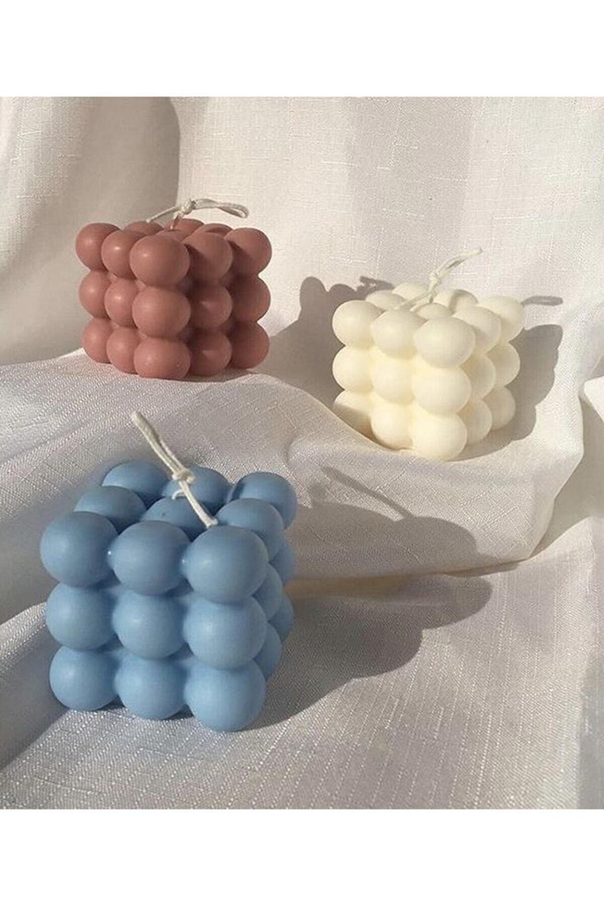 3'lü Kokulu Bubble Mum Seti