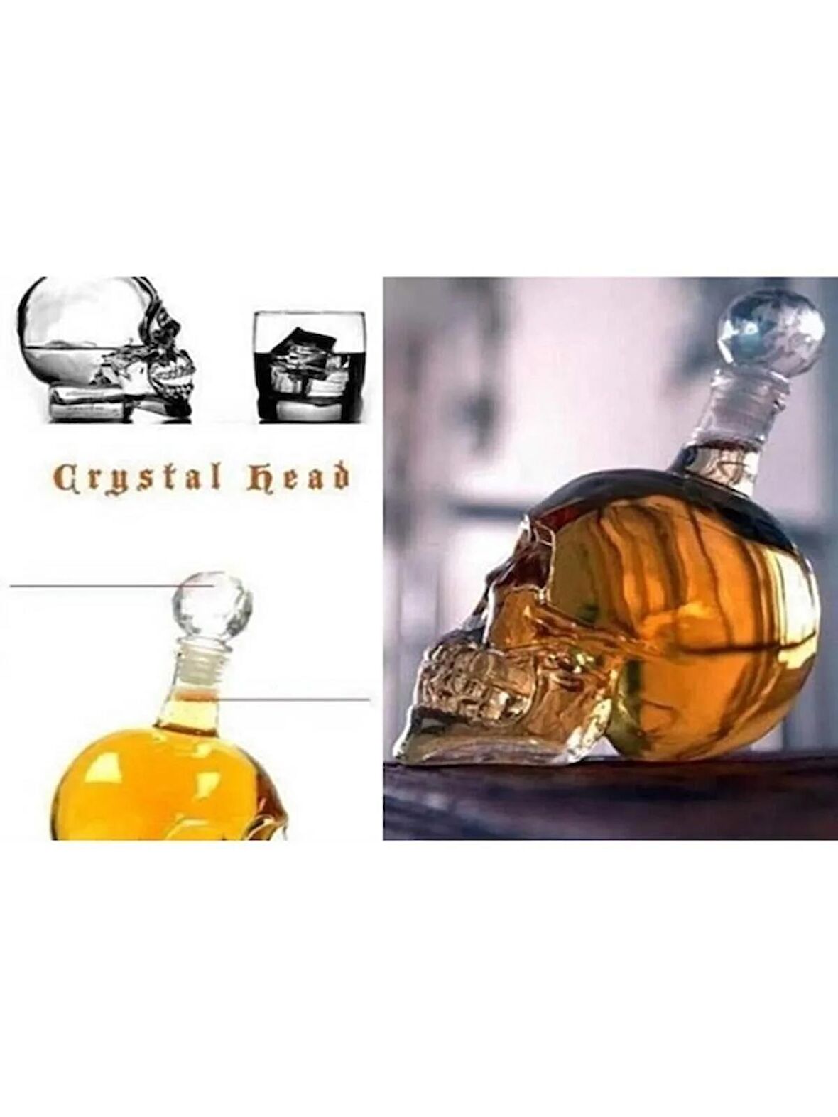 Mobgift Kuru Kafa Şişe - Crystal Head 350ml