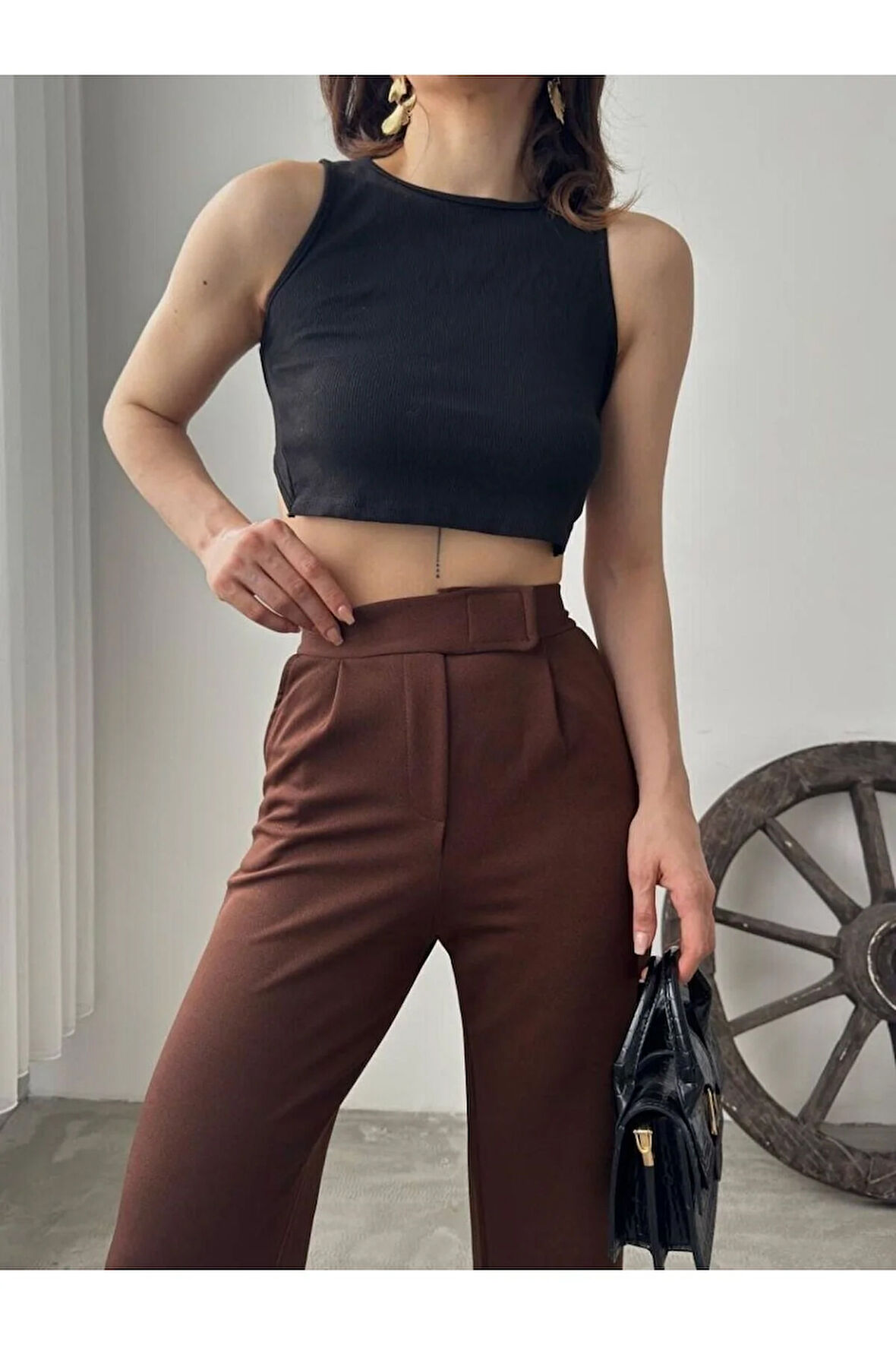 Palazzo Pantolon- Kahverengi