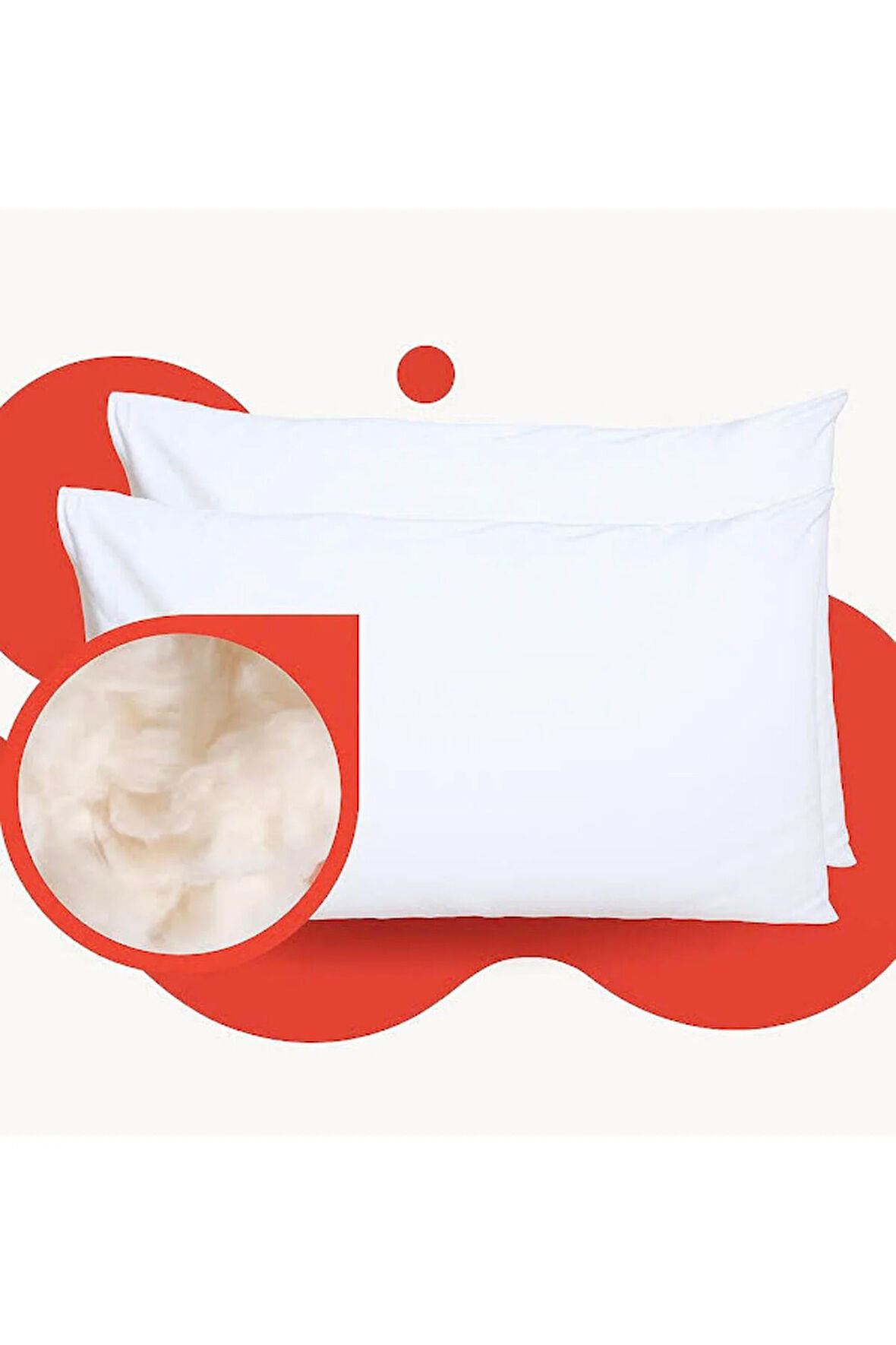 %100 Yün Dolgulu Çiftli Yastik