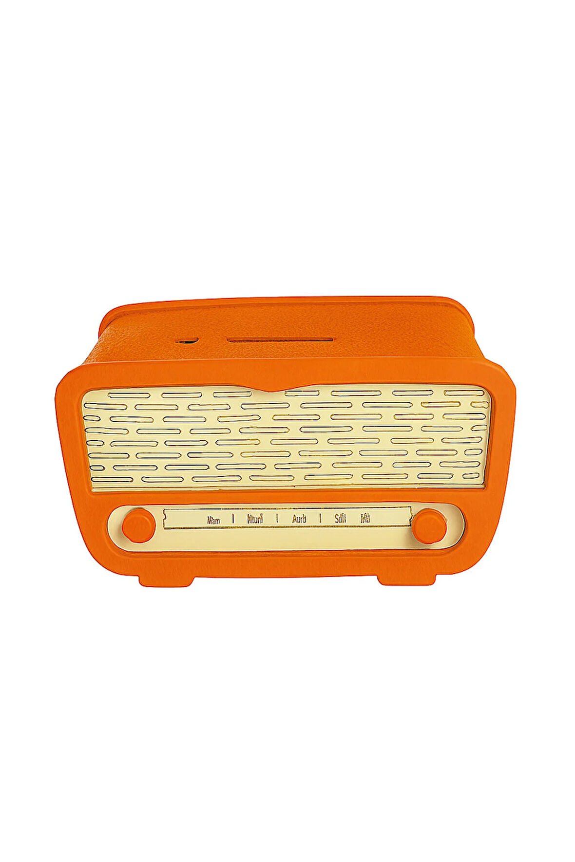 Radyo Kumbara - Ceviz Ağaçı Işleme - Turuncu