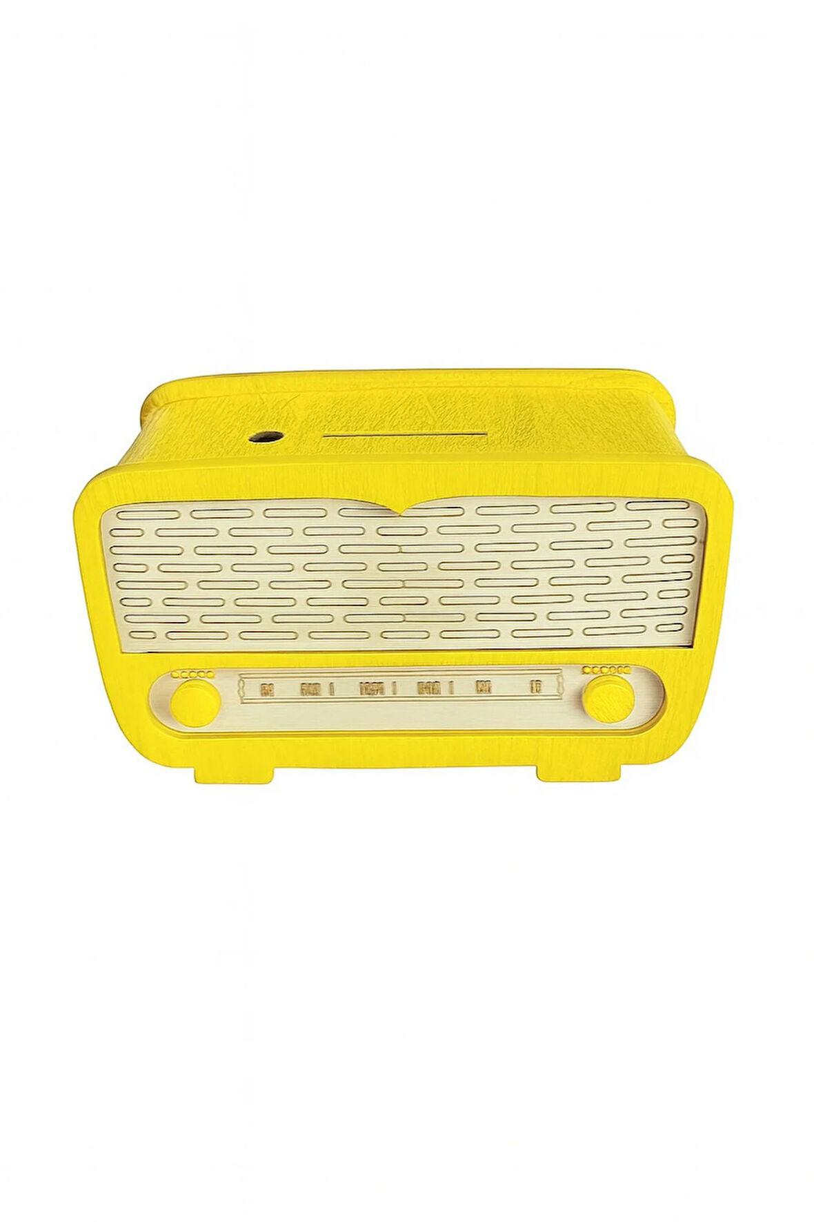 Radyo Kumbara - Ceviz Ağaçı Işleme - Sari