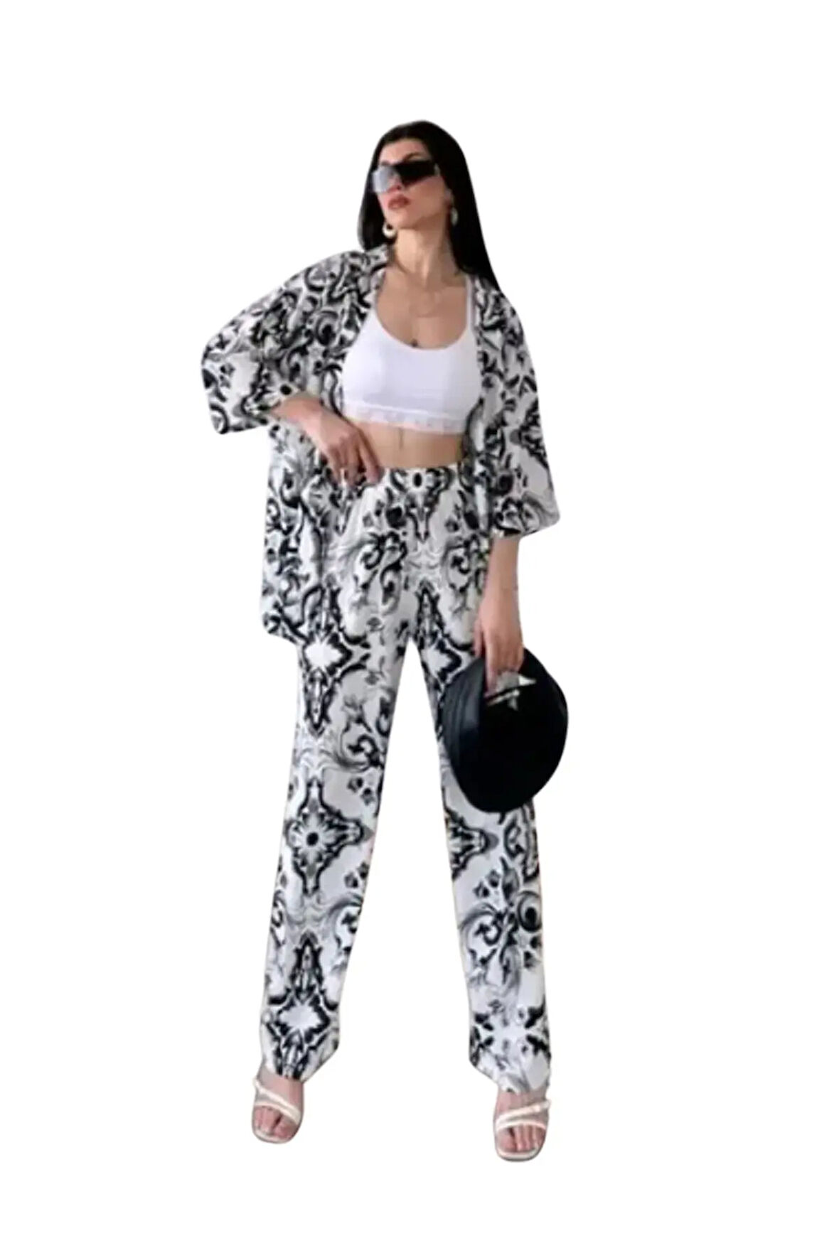 Alt Üst Takım Kimono- Desenli