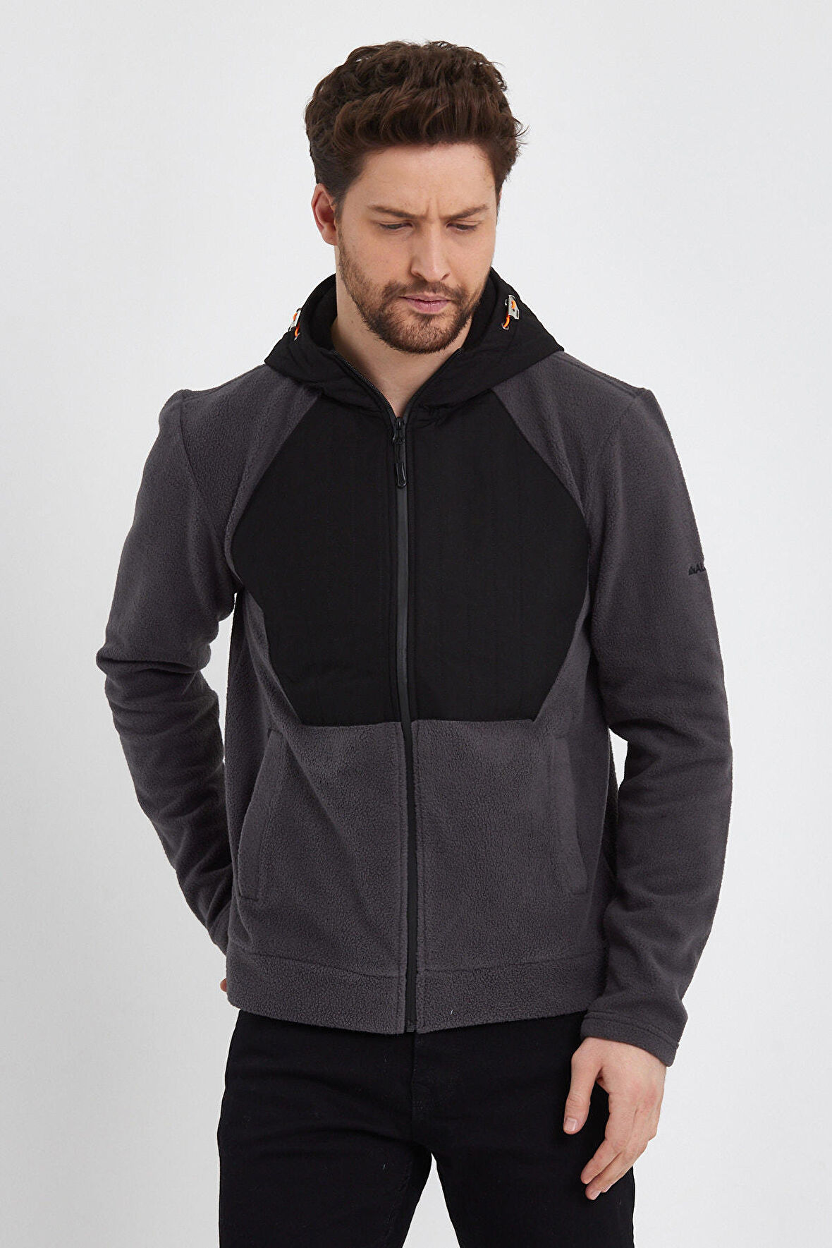 5307 Intersoft Erkek Fermuarlı Kapüşonlu Mont 5301