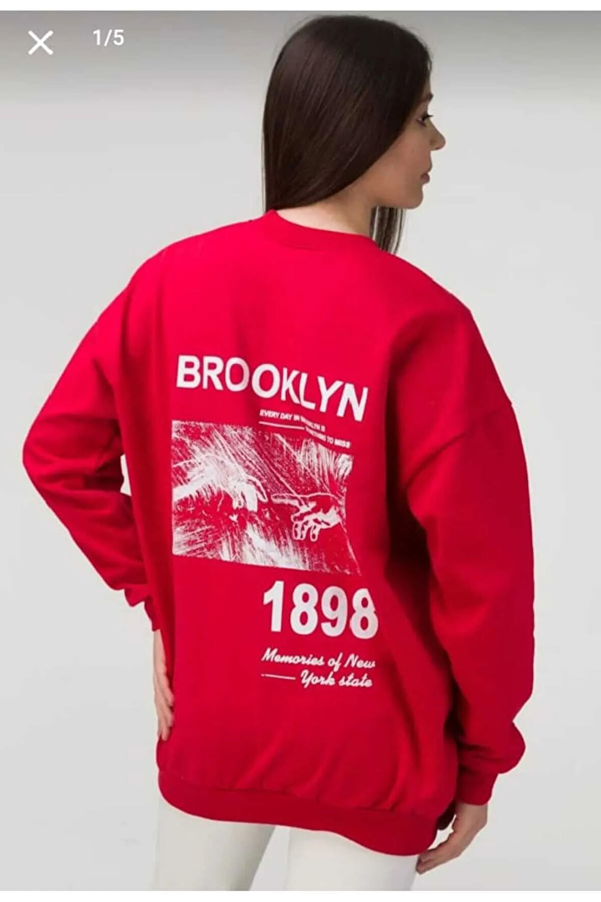 malkoçbey el baskılı oversize unisex o yaka swaetşhirt
