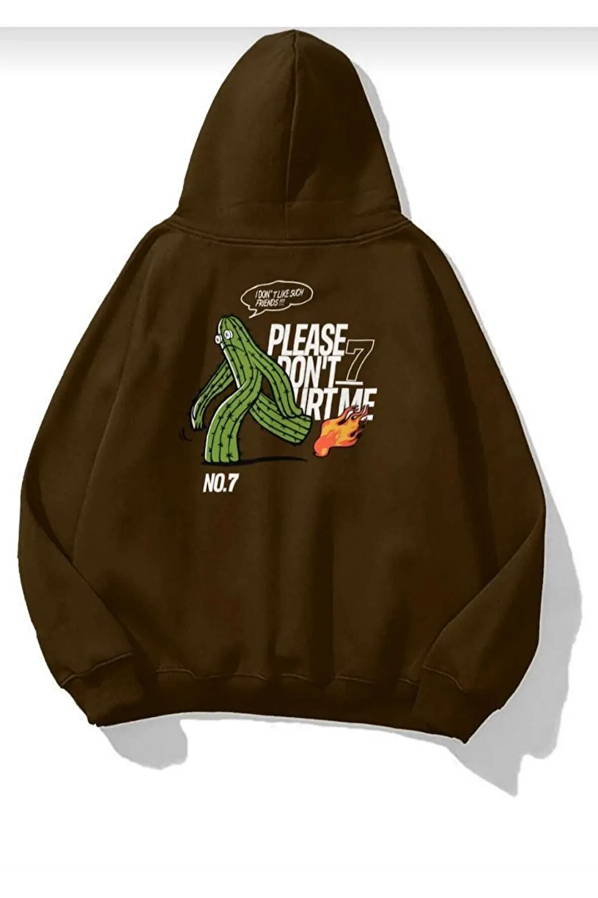 malkoçbey no7 baskılı kapüsonlu oversize unisex swetşhirt