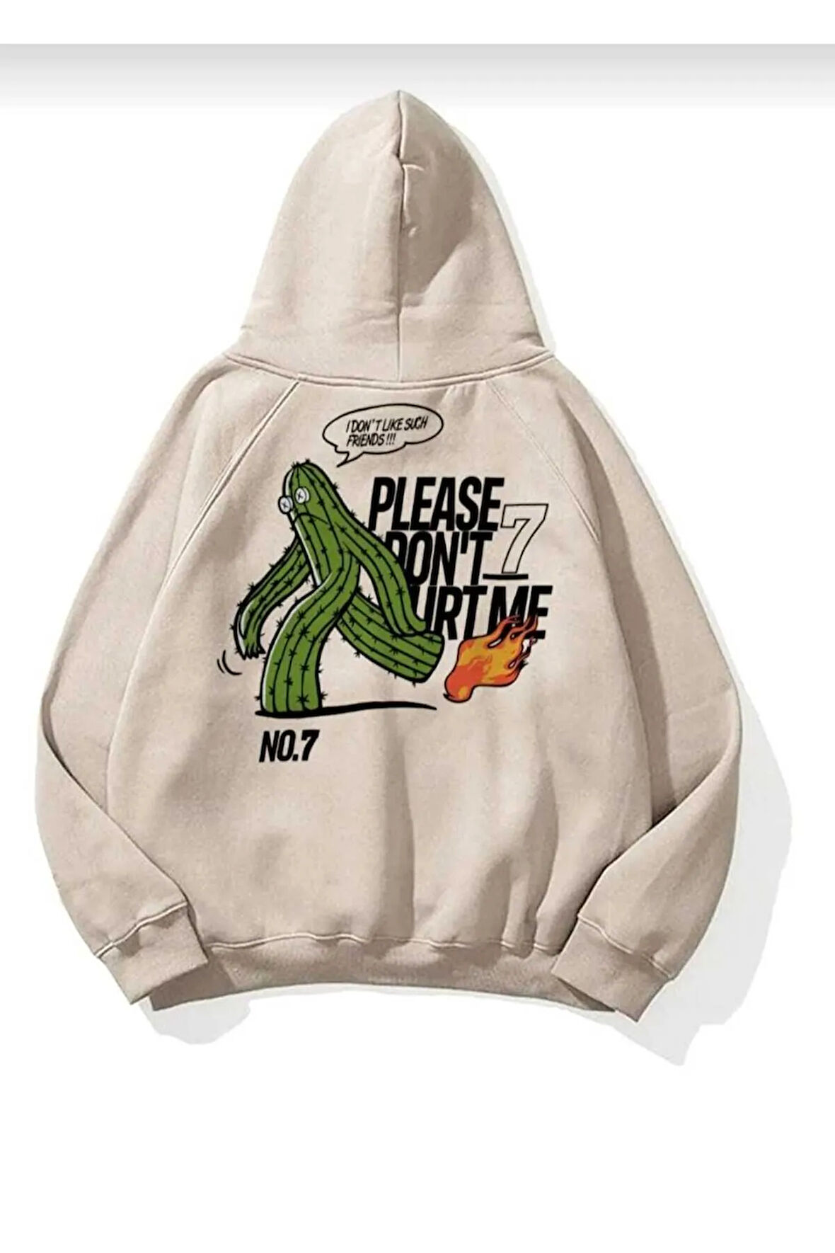 malkoçbey no7 baskılı kapüsonlu oversize unisex swetşhirt