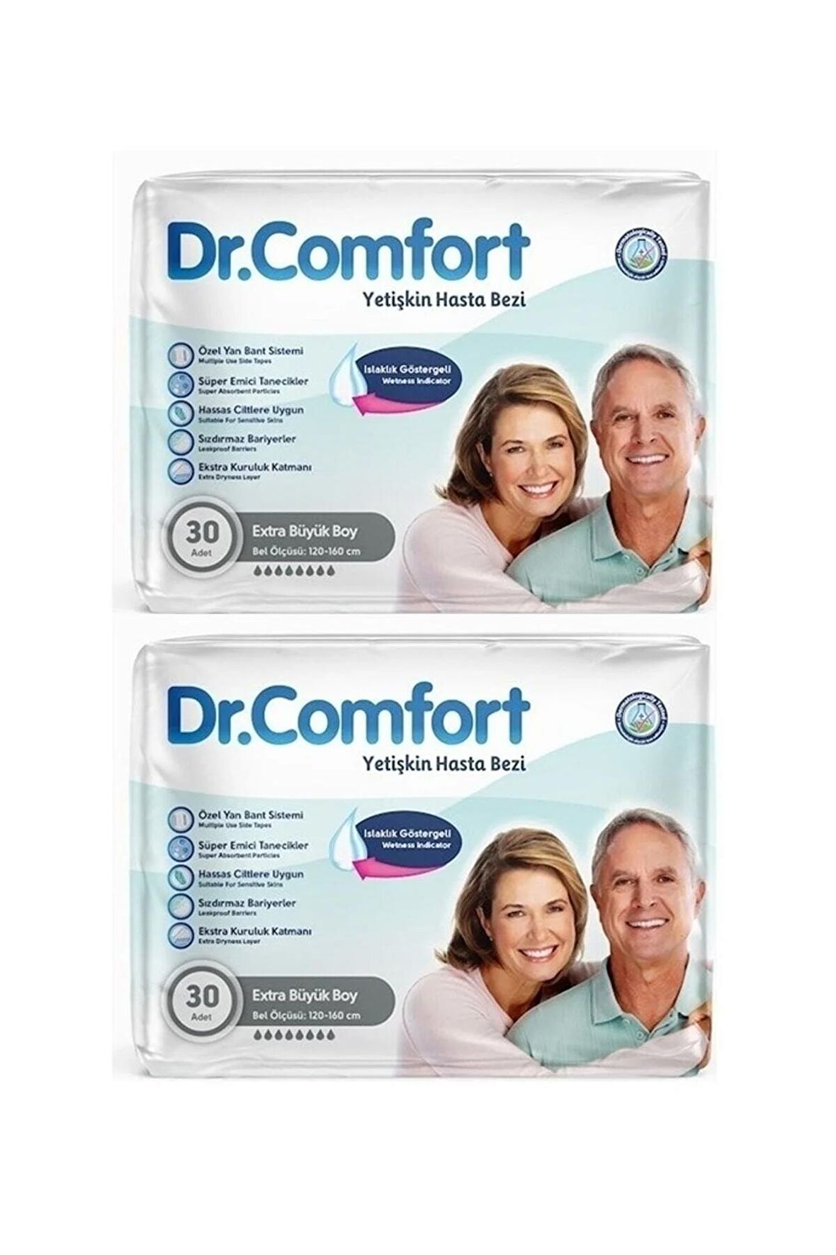 Dr. Comfort Yetişkin Hasta Bezi Bağlamalı Xlarge - Ekstra Büyük Boy 30'lu 2 Paket (60ADET)