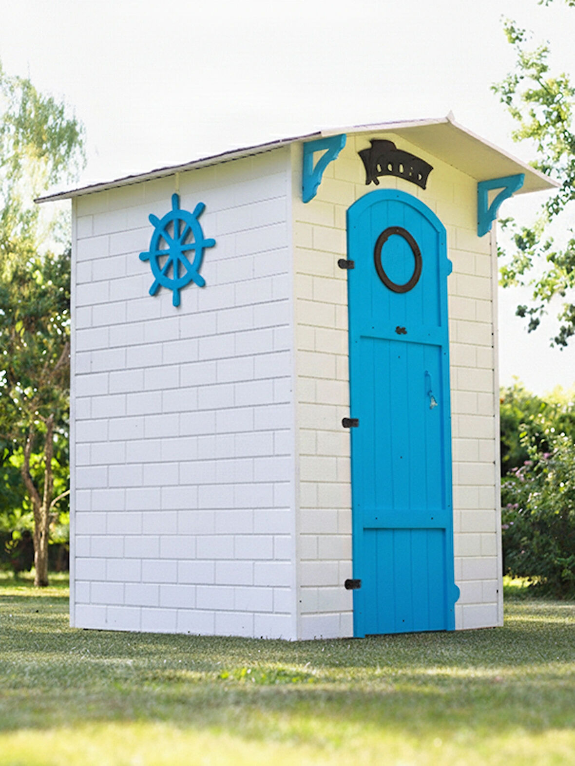 MANDU Ahşap Soyunma Kabini XL MAVİ