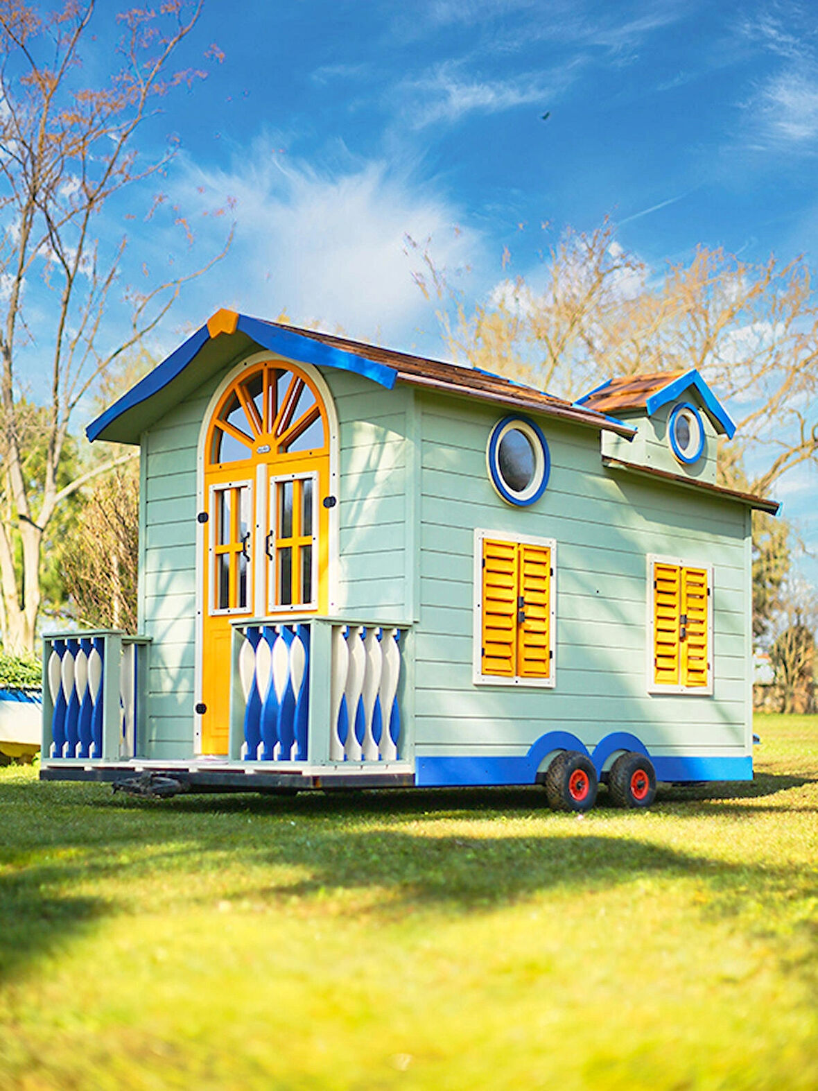 MANDU Ahşap Çocuk Tinyhouse Oyun Evi