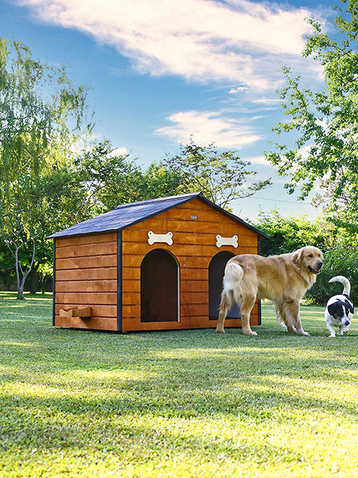 MANDU Isı Yalıtımlı 2 Bölmeli Köpek Kulübesi