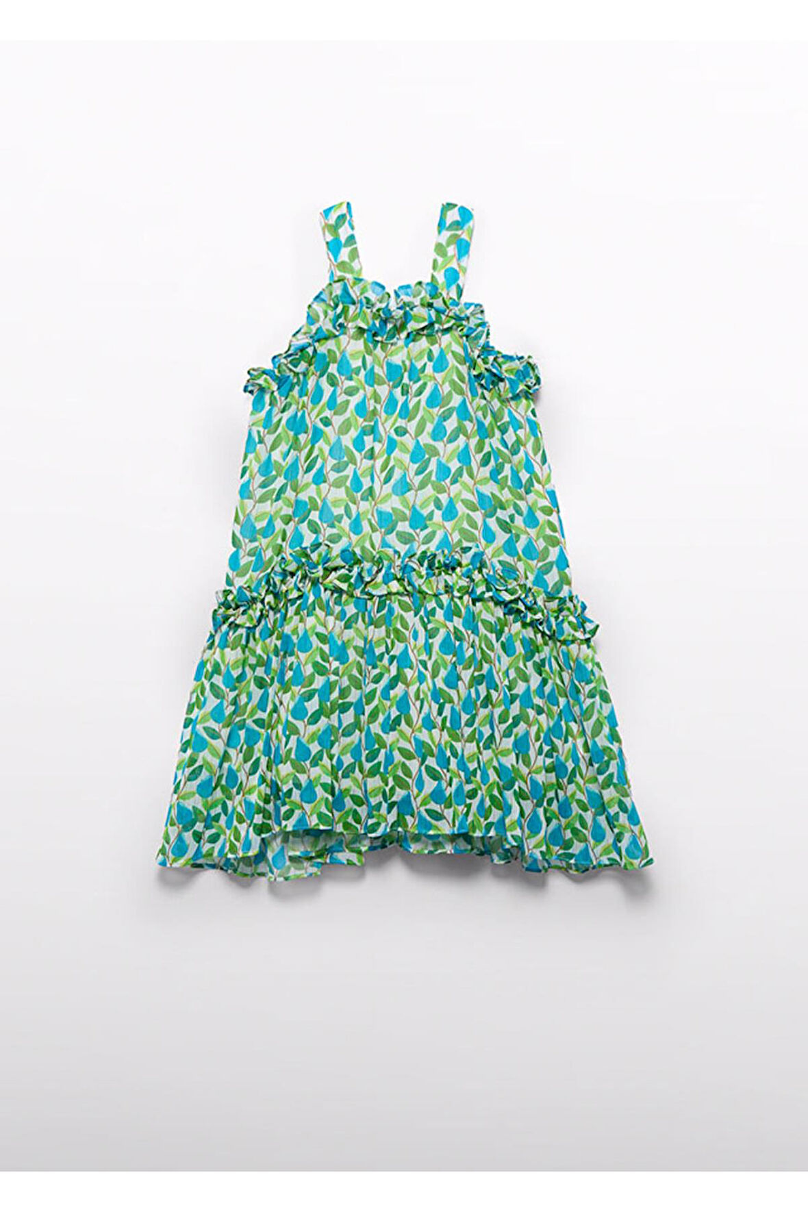 Mayoral Abel&Lula Çıtır Desen Şifon Kız Çocuk Elbise _mnvs5068