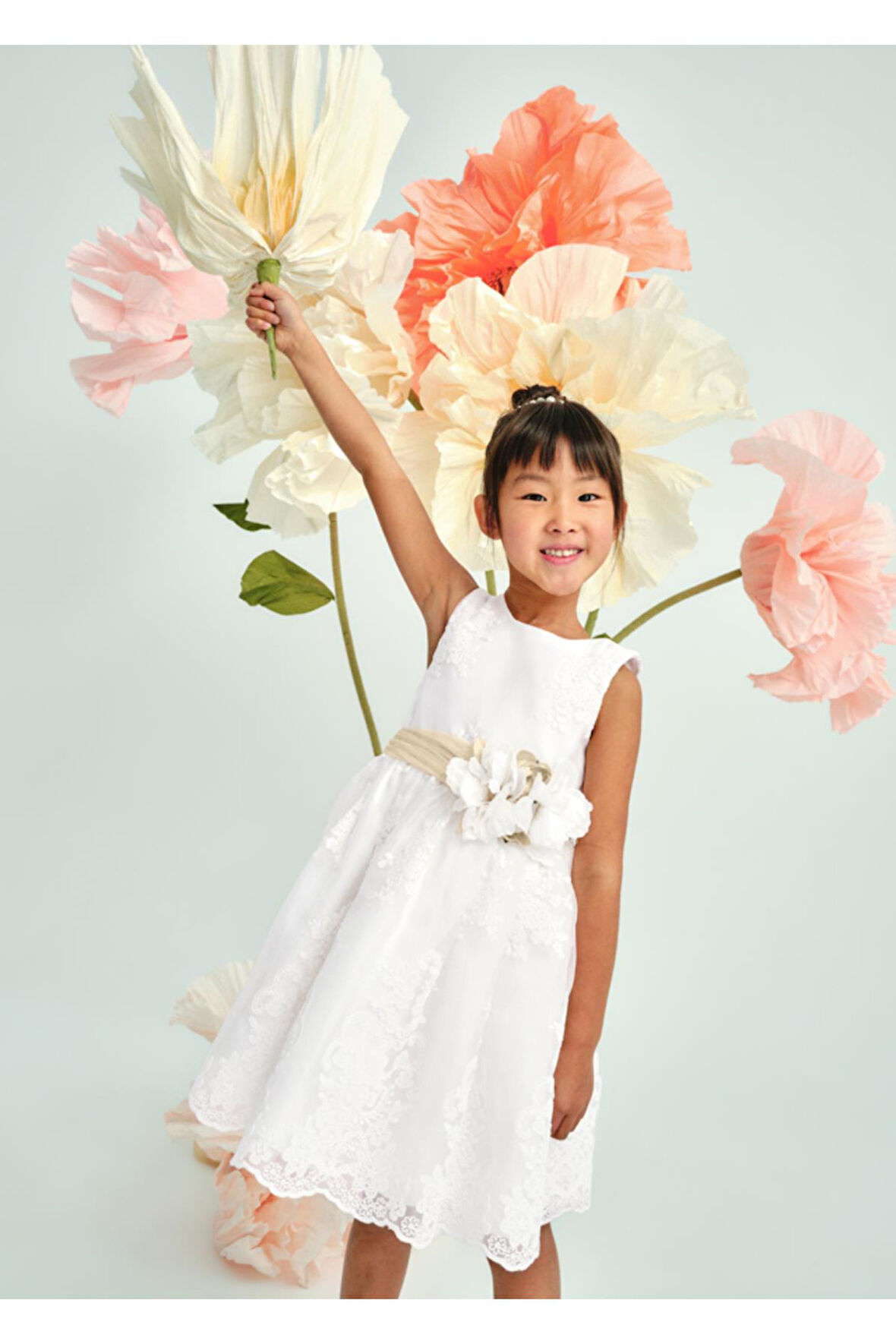 Mayoral Abel&Lula Dantel İşlemeli Kız Çocuk Elbise_mnvs5037