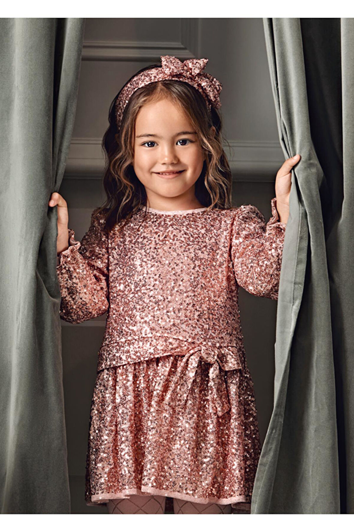 Mayoral Abel&Lula Parıltı Kız Çocuk Uzun Kollu  Elbise_mnvs5531
