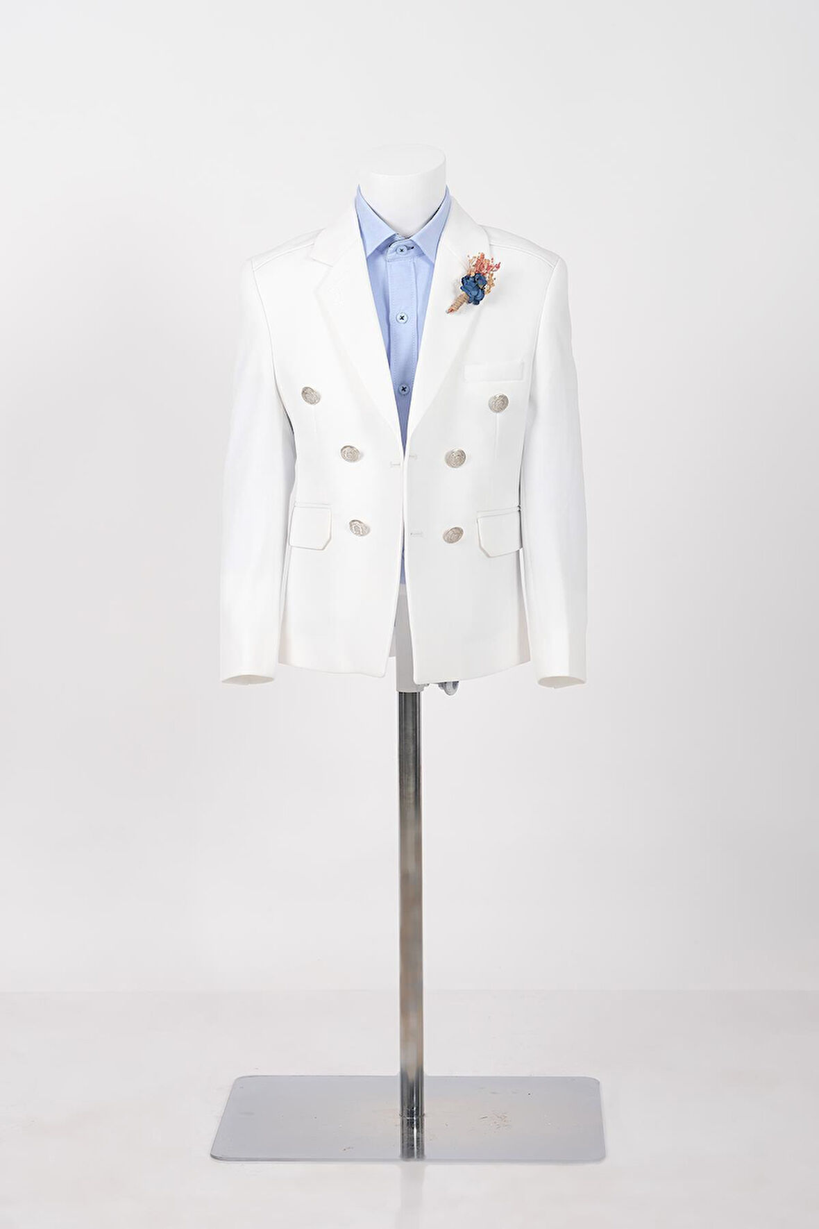 Doctor Junior Slim Fit Kruvaze Erkek Çocuk Ceket/Gömleksiz_mnvs01423