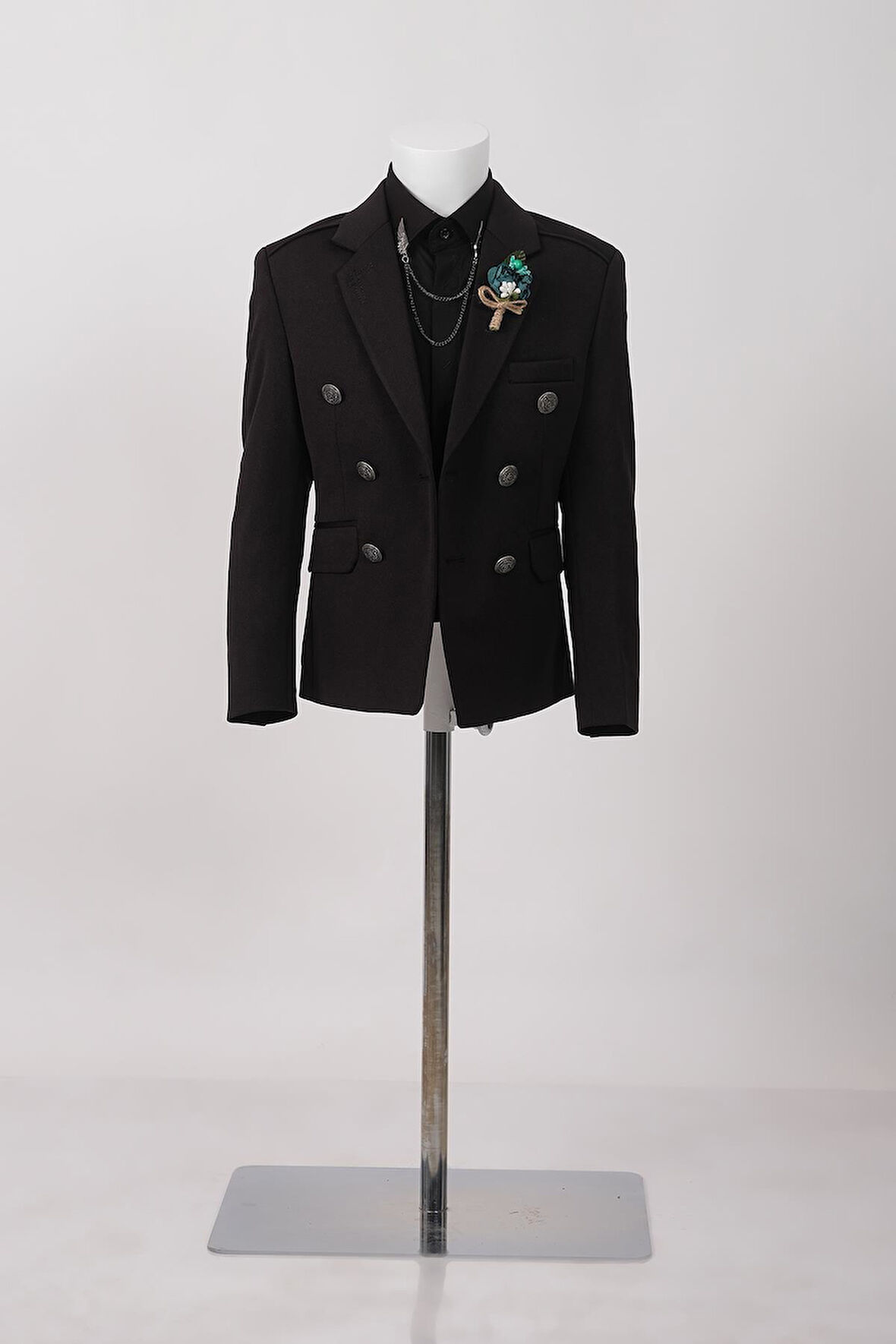 Doctor Junior Slim Fit Kruvaze Erkek Çocuk Ceket/Gömleksiz_mnvs01423