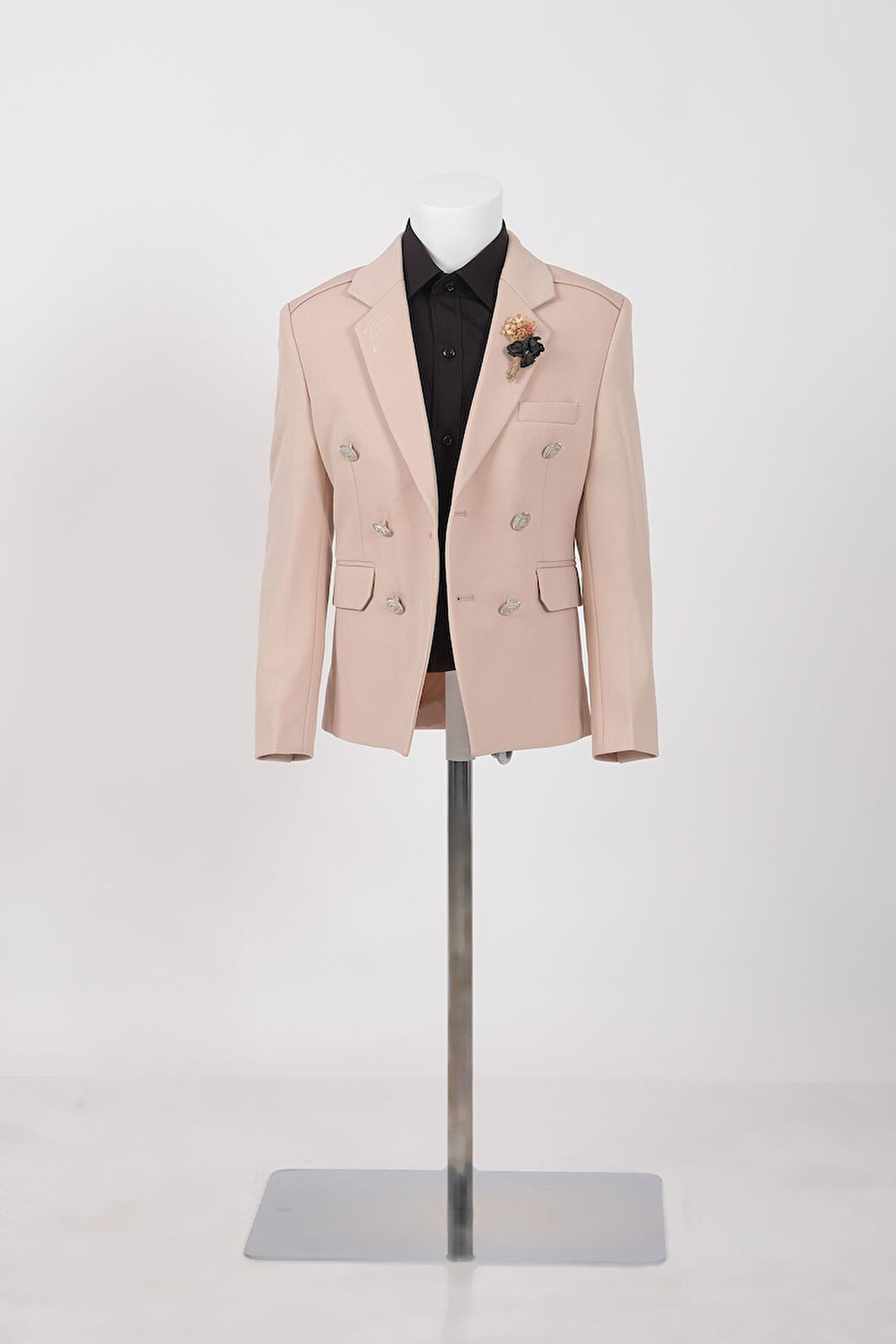 Doctor Junior Slim Fit Kruvaze Erkek Çocuk Ceket/Gömleksiz_mnvs01423