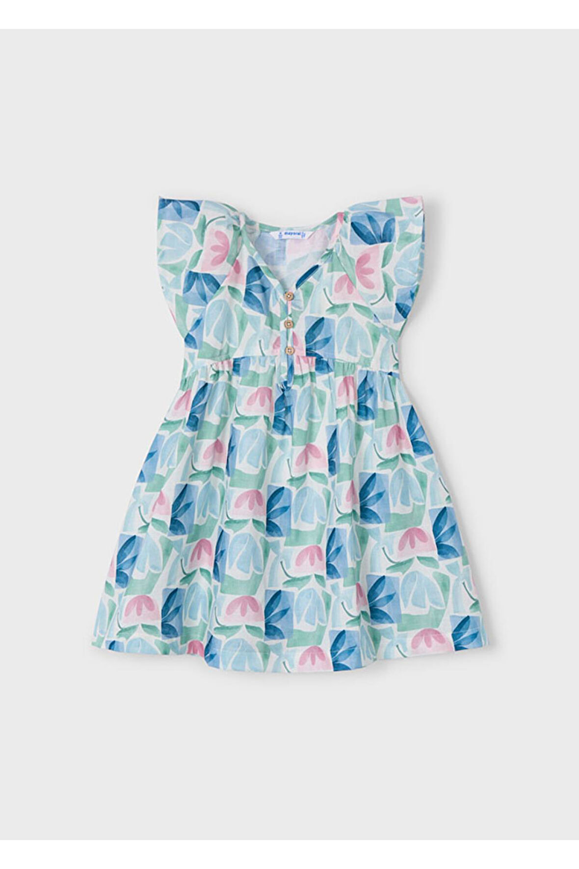 Mayoral Çiçek Baskılı Kız Çocuk Elbise_mnvs3928