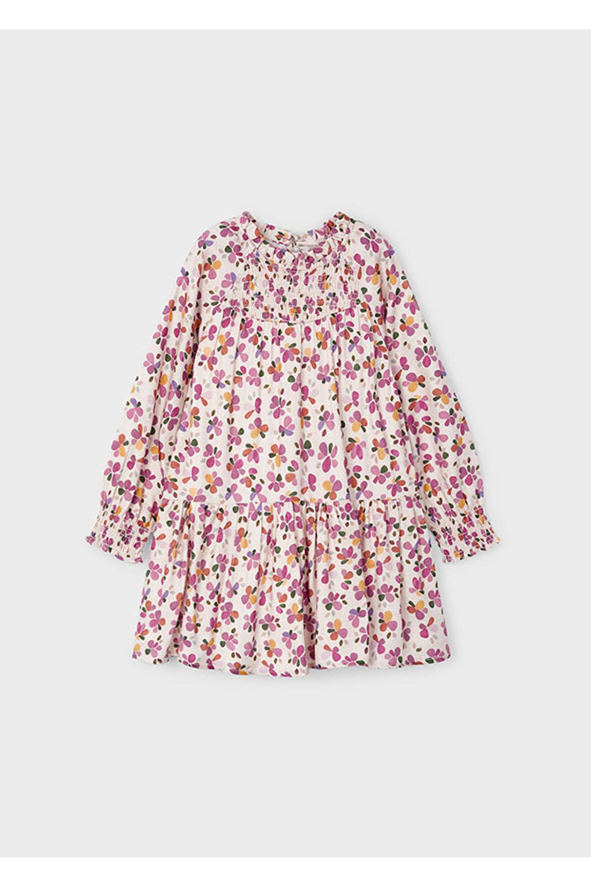 Mayoral Baskılı Uzun Kollu Kız Çocuk Elbise_mnvs04923