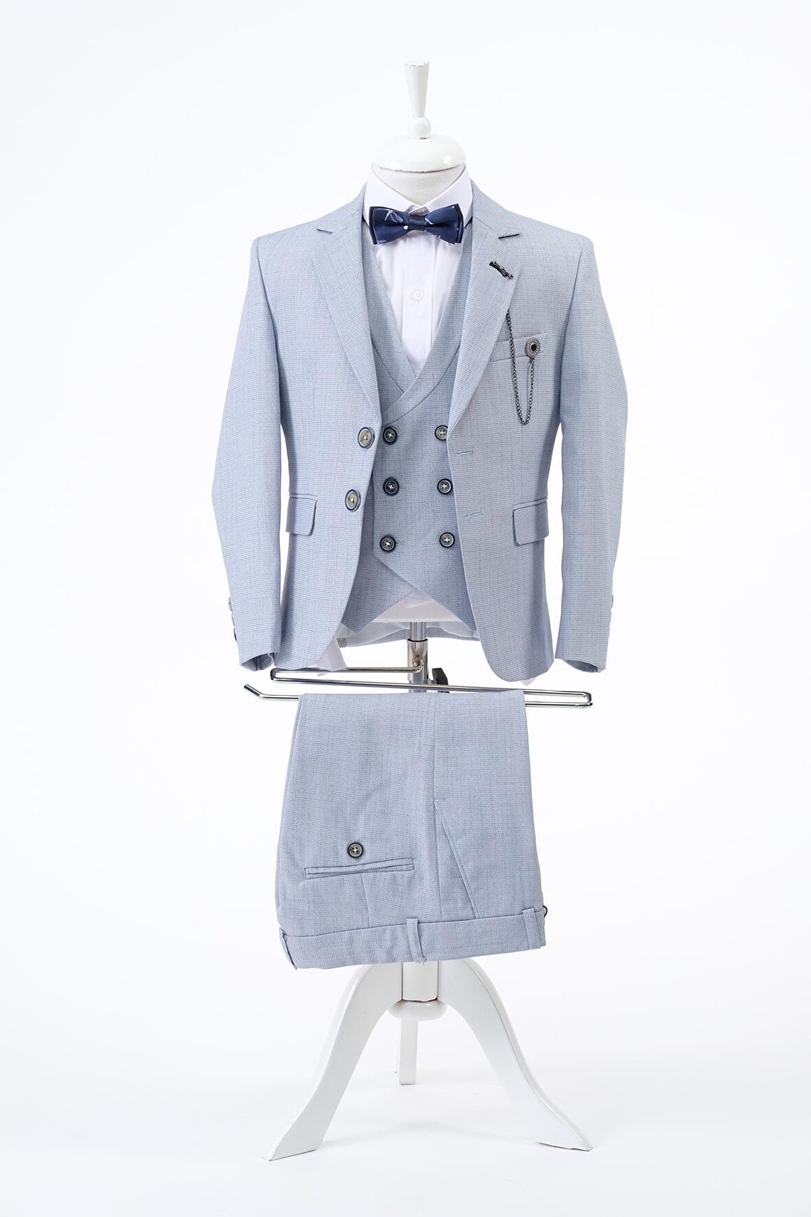 Doctor Junior Slim Fit Erkek Çocuk Zincir Detay Takım Elbise