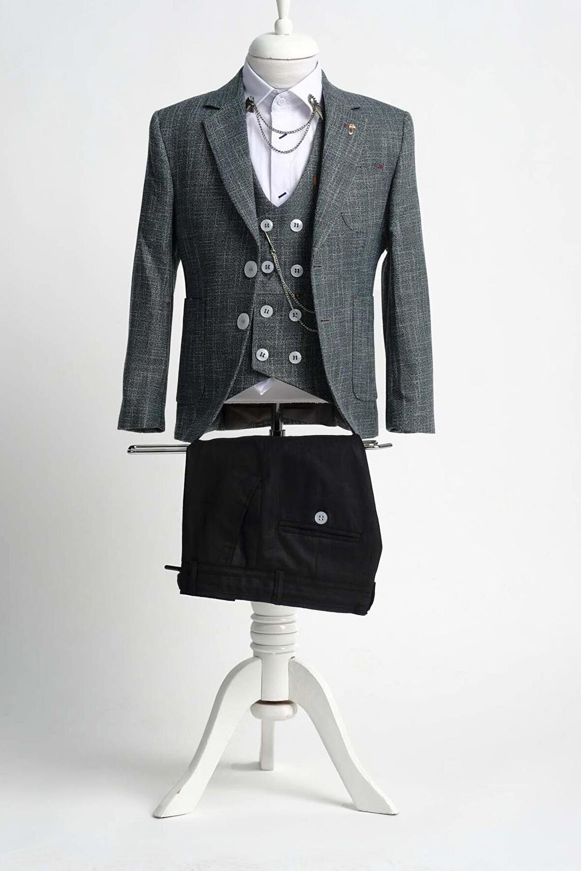 Doctor Junior Erkek Çocuk Slim Fit Takım Elbise Üç Parça