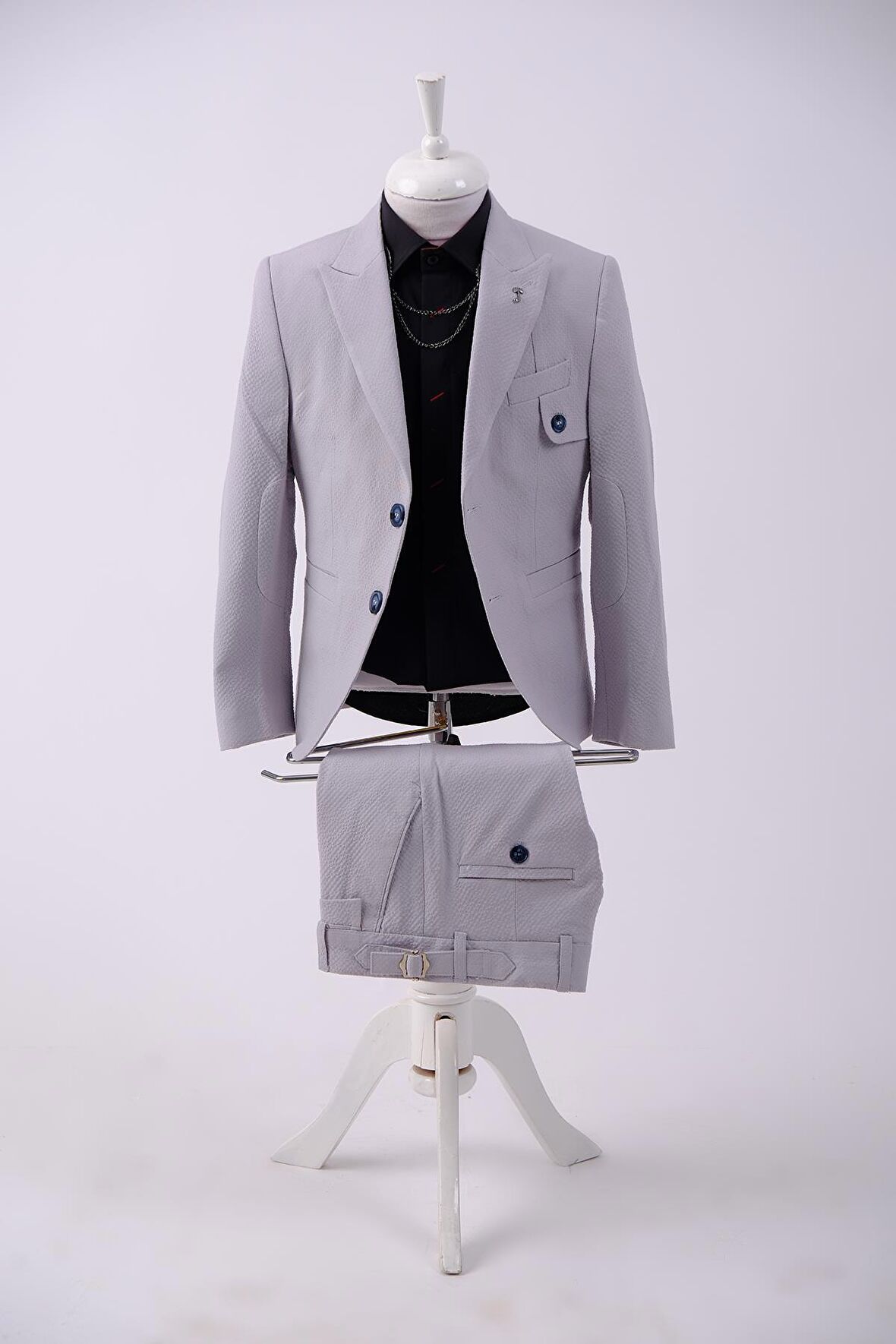 Doctor Junior Gofre Kumaş Erkek Çocuk Slim Fit Takım Elbise